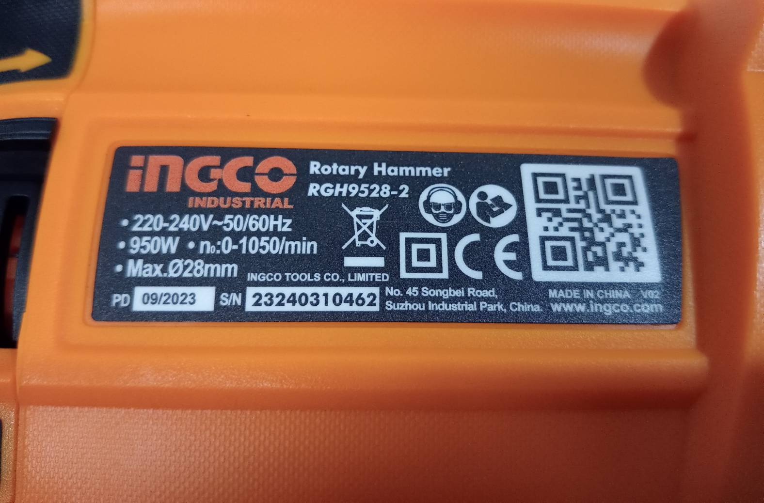 สว่านโรตารี่3ระบบ 950W RGH9528-2 INGCO