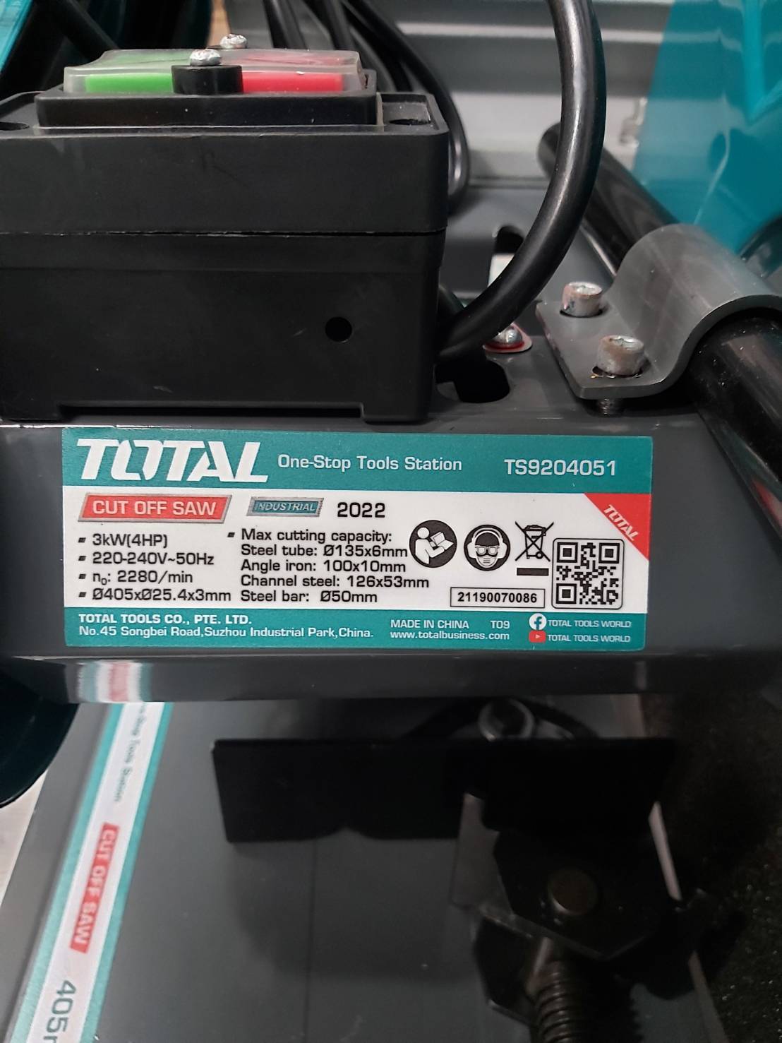 แท่นตัดไฟเบอร์16" TS9204051 TOTAL