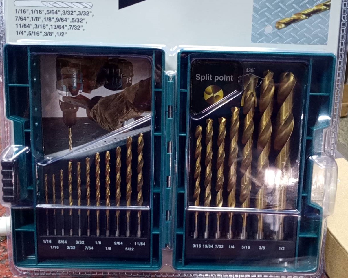 ชุดดอกสว่านHSS-TIN 18ตัวชุด 1/16"-1/2" D-70471 MAKITA