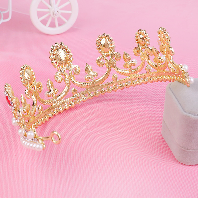 (พร้อมส่ง) เทียร่า 059 สีแดง-ทอง