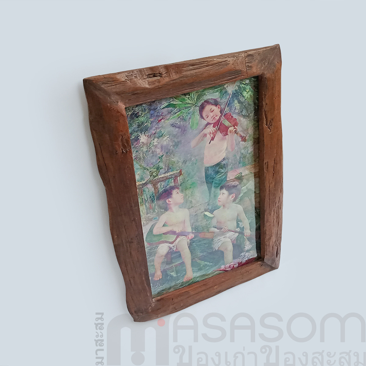 กรอบรูปไม้เก่ารูปเด็ก