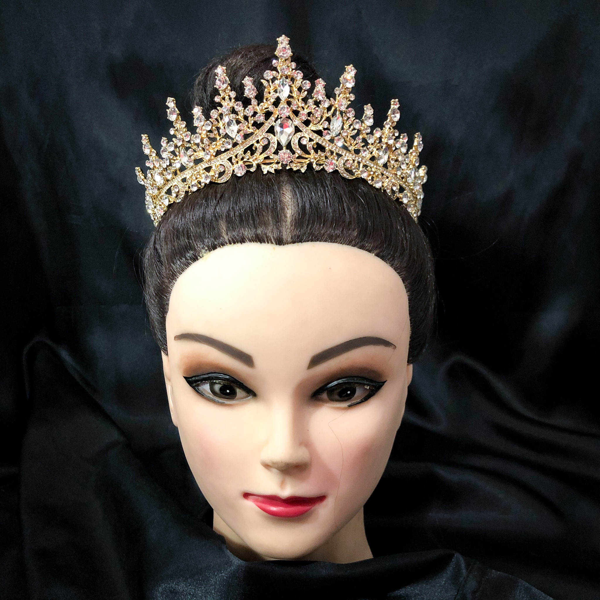 (พร้อมส่ง) เทียร่า 273 สีทอง มงกุฎนางงาม มงกุฎเจ้าหญิง งานสวย ปราณีต QCเพชรทุกเม็ด สินค้าพร้อมส่งจากไทย