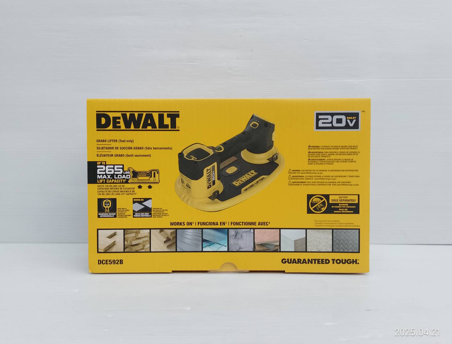 DEWALT อุปกรณ์ยกของสูญญากาศไร้สาย รุ่น DCE592B