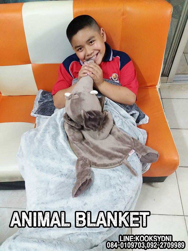 ANIMAL BLANKET ช้างช้างช้าง ( ด้านในอีกสี )