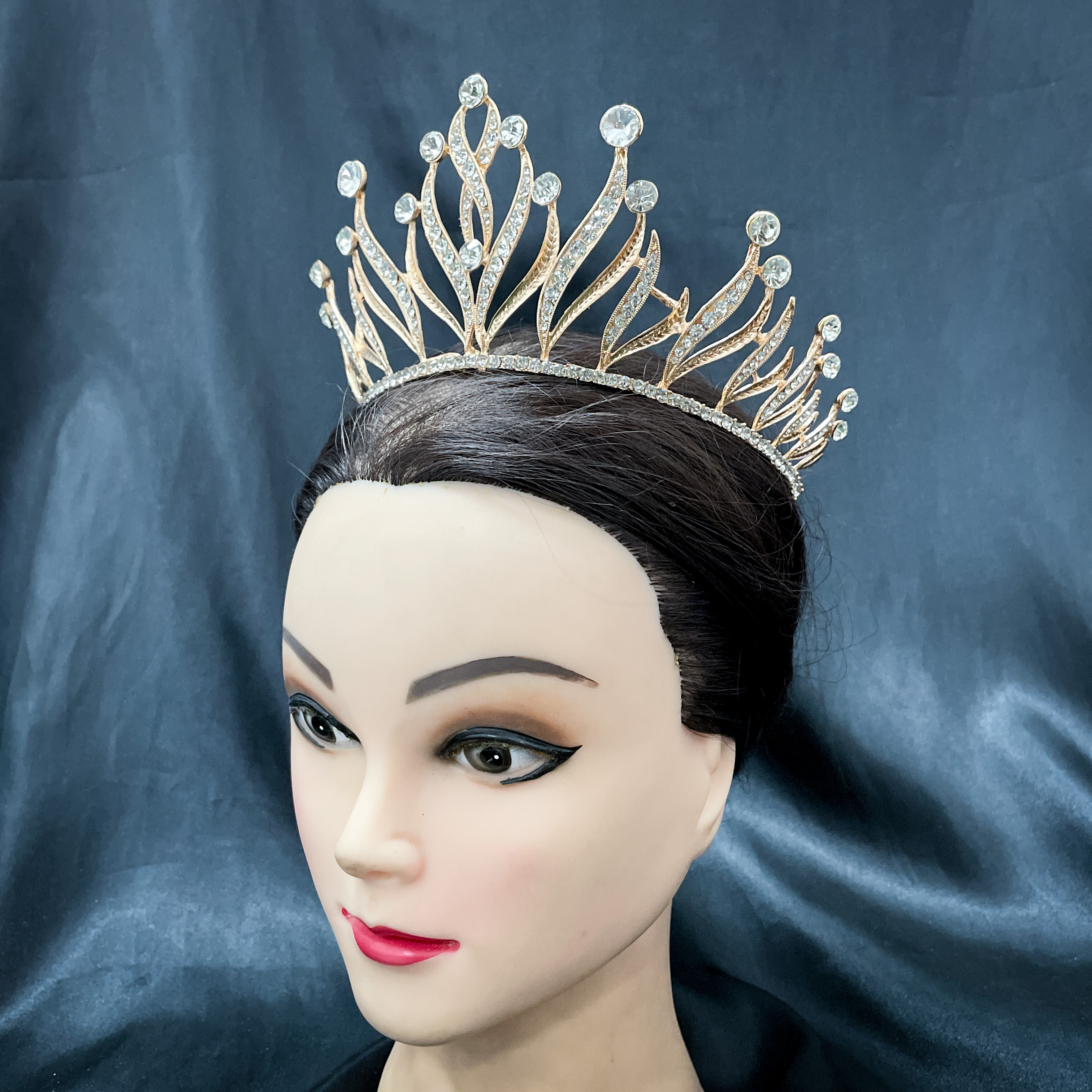 (พร้อมส่ง) เทียร่า 327 สีทอง มงกุฎนางงาม งานสวย ปราณีต QCเพชรทุกเม็ด สินค้าพร้อมส่งจากไทย