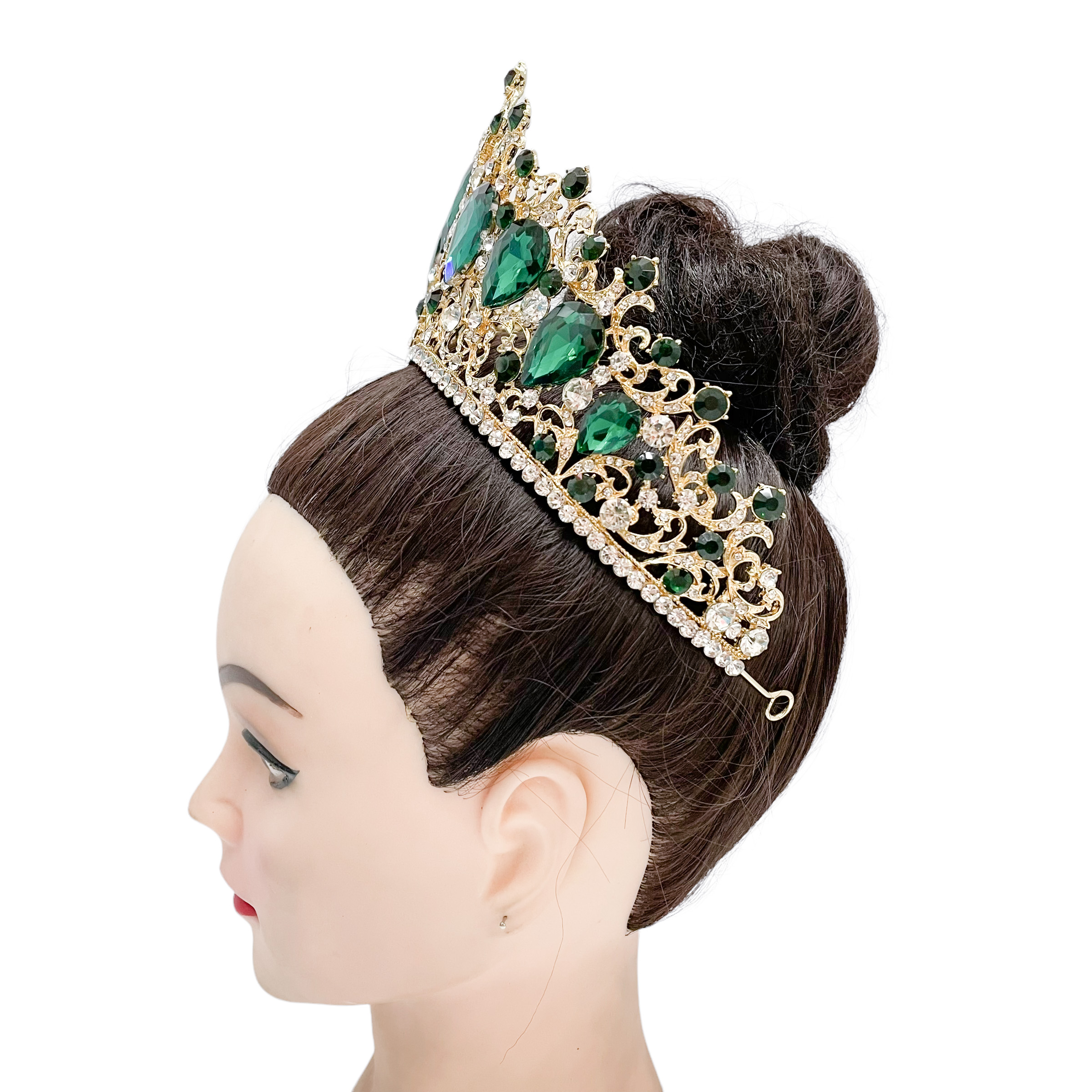 (พร้อมส่ง) เทียร่า 378 สีเขียว งานสวย ปราณีต QCเพชรทุกเม็ด สินค้าพร้อมส่งจากไทย