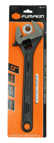 กุญแจเลื่อน 12" ชุบดำ PUMPKIN