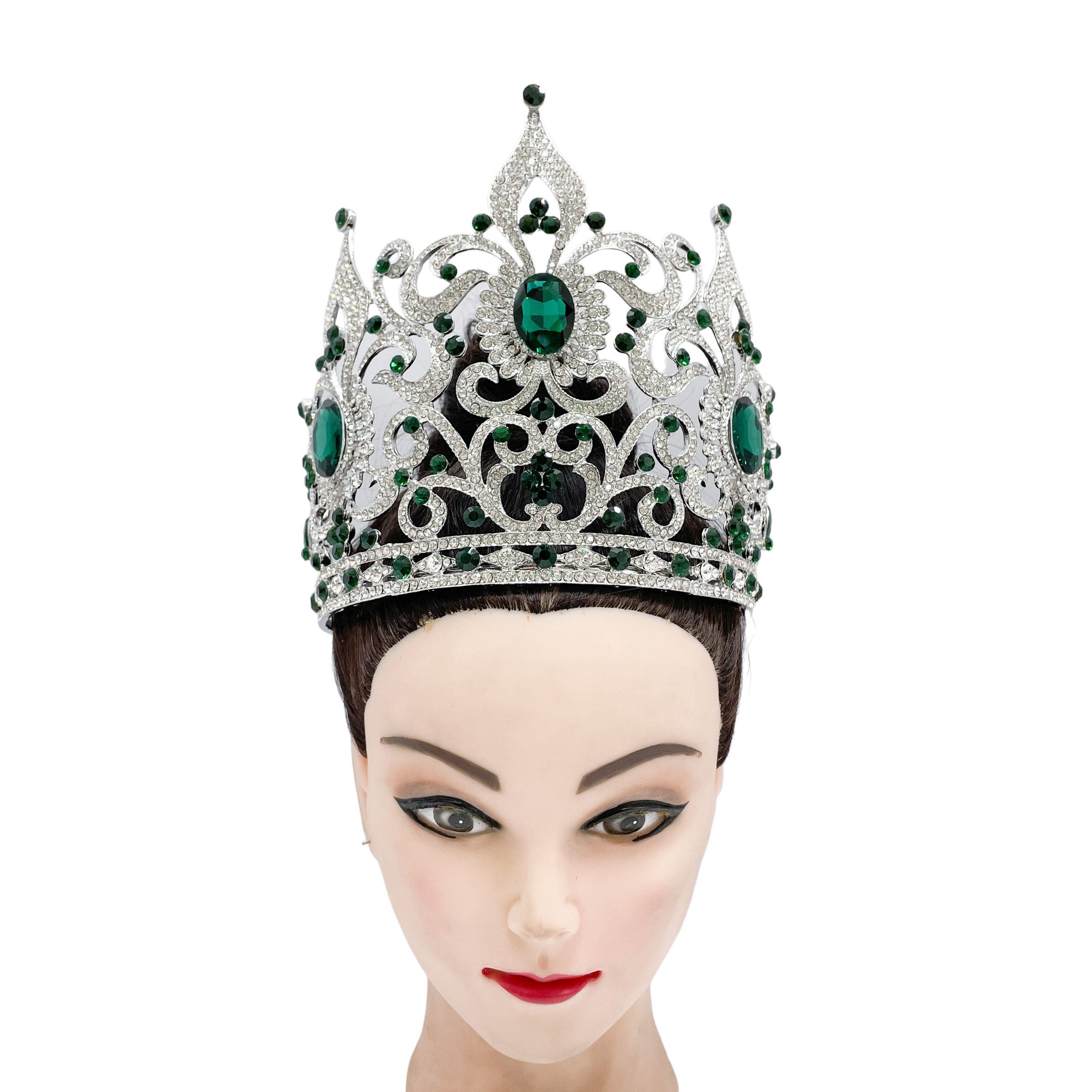 (พร้อมส่งจากไทย) มงกุฏ 102 สีเขียว มงกุฎนางงาม มงกุฎเพชร มงกุฎประกวด สินค้าพร้อมส่ง ไม่ต้องรอนาน งานพรีเมี่ยม