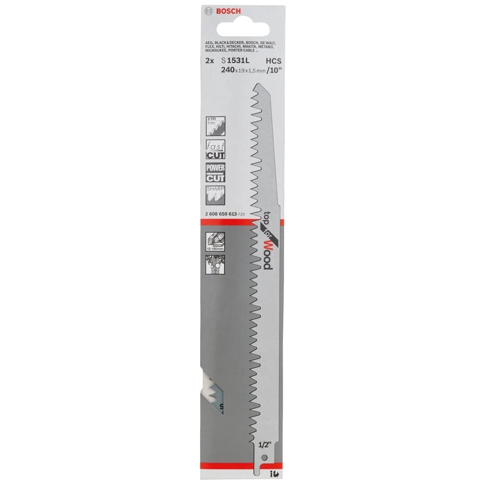 ใบเซเบอร์ S1531L BOSCH 2608650613