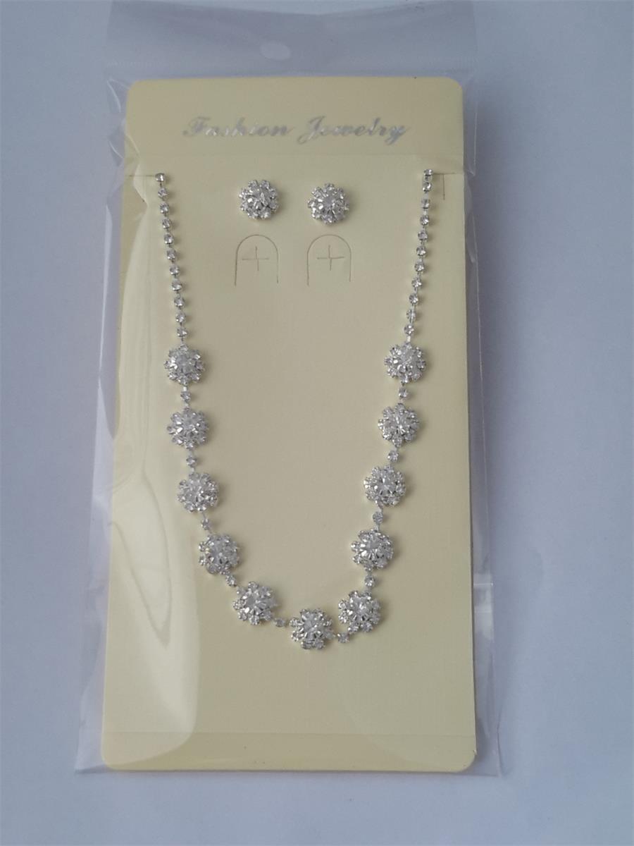 (พร้อมส่ง) สร้อยคอเพชร+ต่างหู 185 (เข็ม)