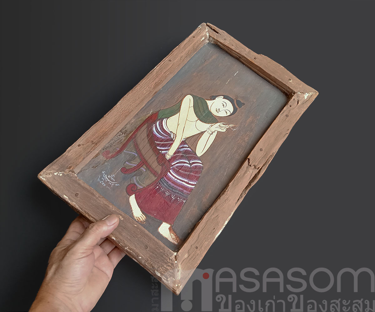 ภาพวาดในกรอบไม้เก่า