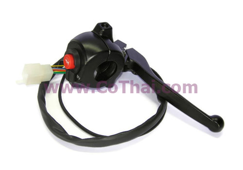 ชุดประกับสวิทช์เปิดปิดไฟหน้า+แตร+เบรค ขวา รุ่นสวิทช์กลม รถมอเตอร์ไซค์ไฟฟ้า