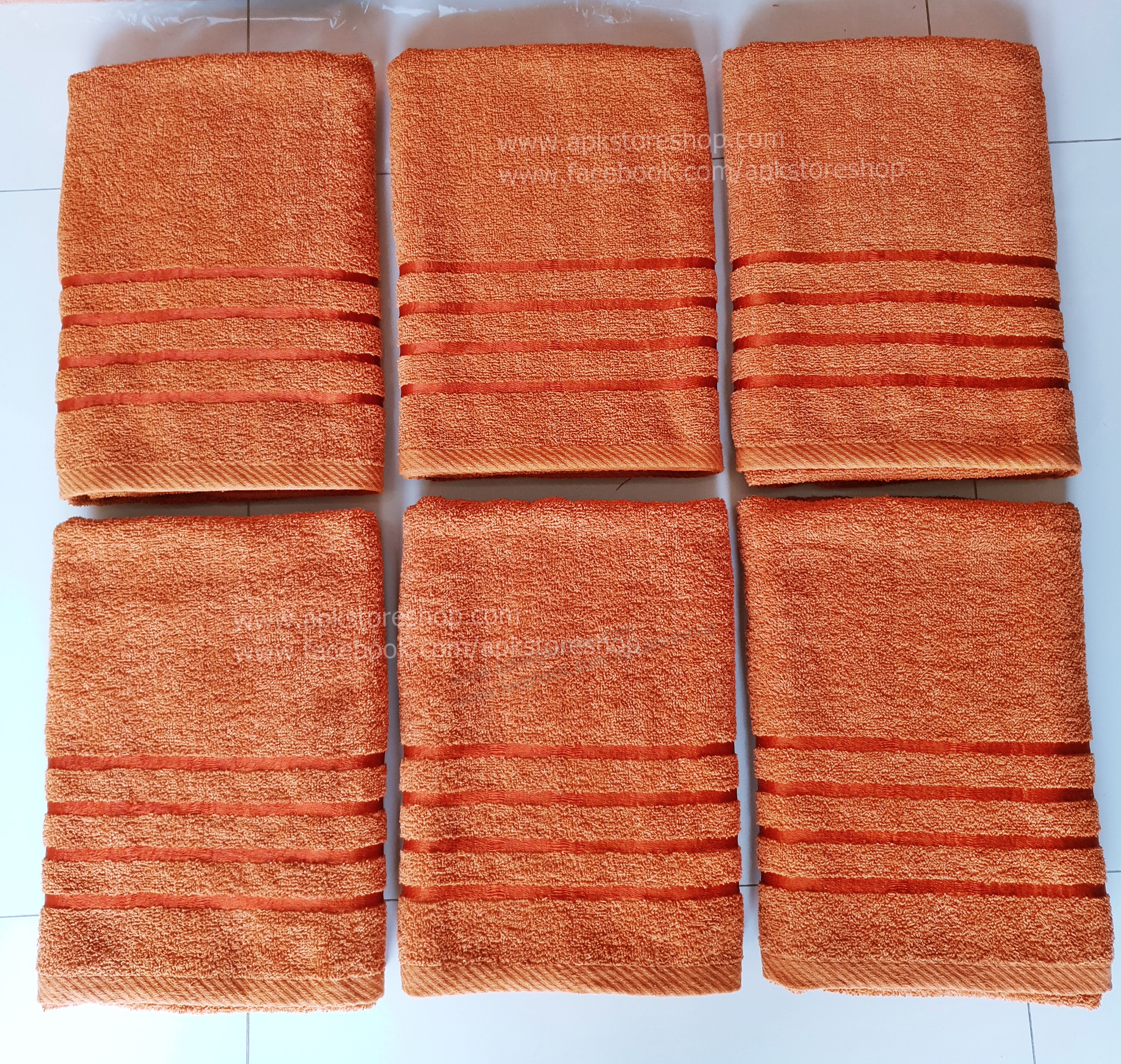 ขายส่ง ผ้าเช็ดตัวคอตตอน สีกรัก ส่ง 50 บาท