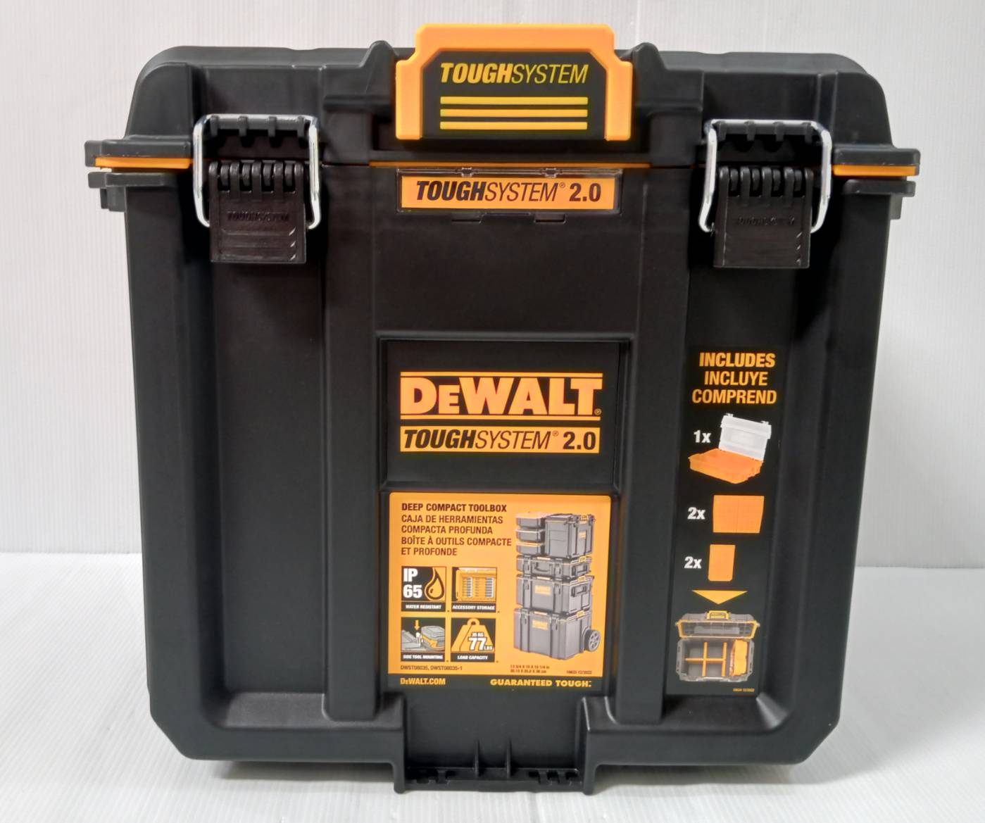 กล่องเครื่องมือทรงลึกขนาด1/2 DWST08035-1 DEWALT TOUGHSYSTEM 2.0