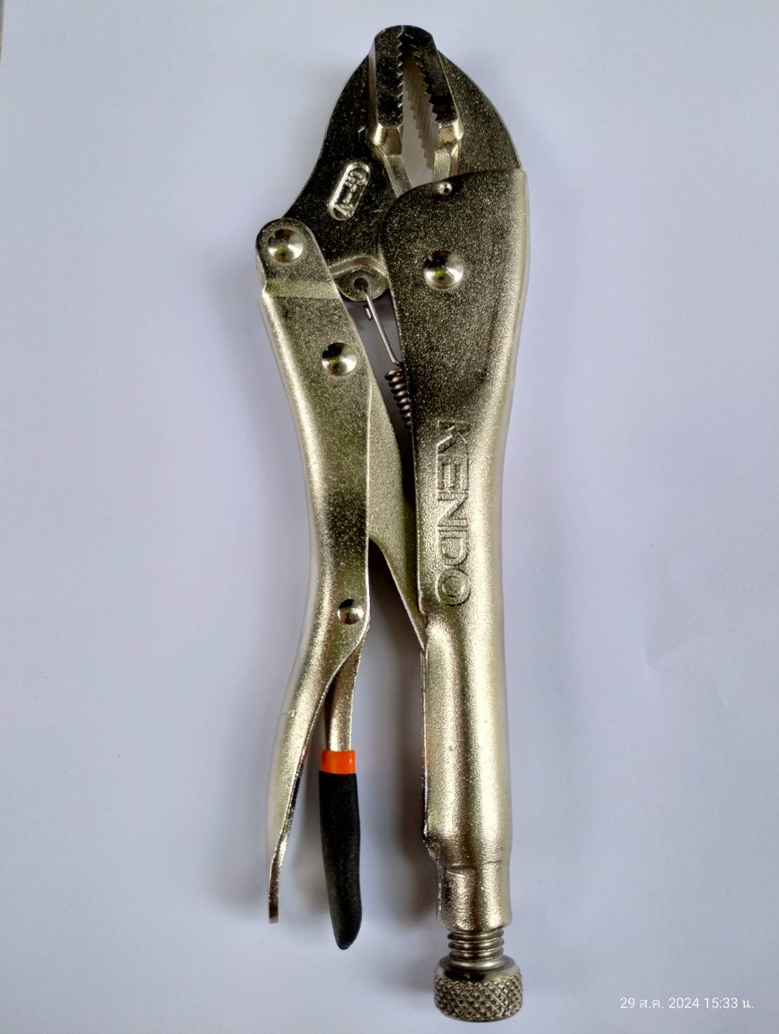 KENDO KD-11610 คีมล็อคปากตรง 250mm. 10" เกรด Cr-V แท้