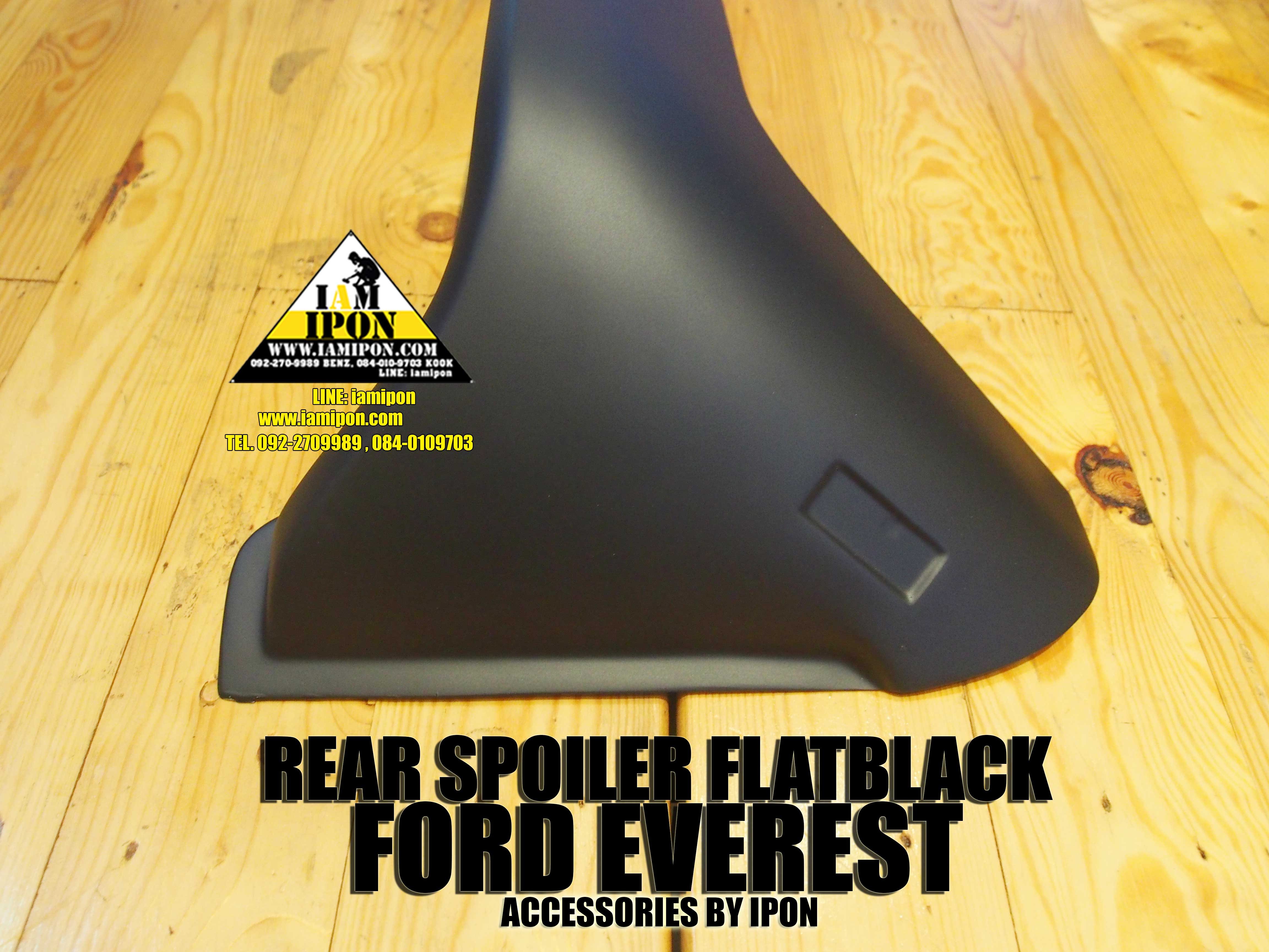 REAR SPOILER FORD EVEREST FLATBLACK สปอยเลอร์หลังดำด้านฟอร์ดเอเวอเรสต์