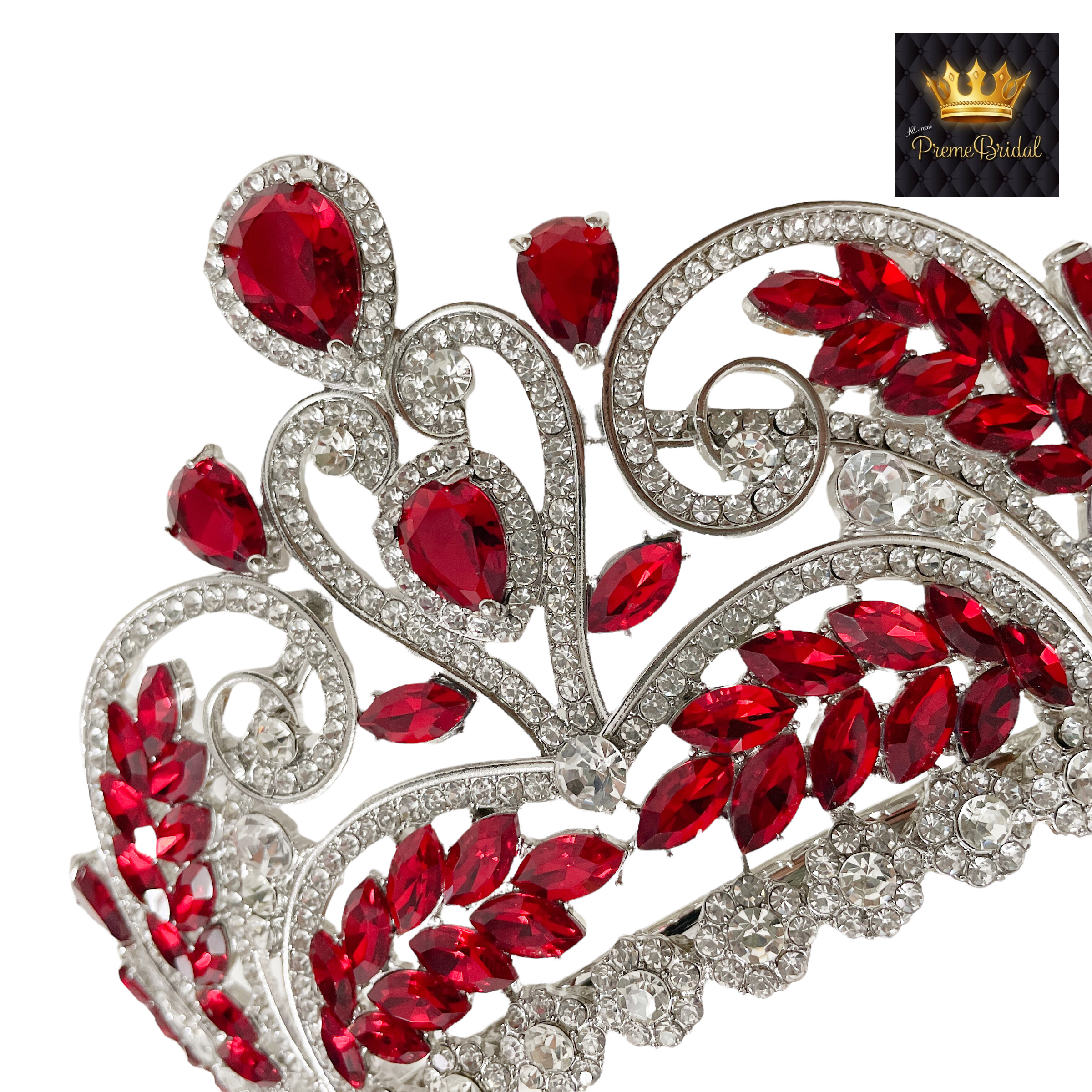 (พร้อมส่ง) มงกุฏ 087 สีแดง มงกุฎนางงาม มงกุฎเพชร มงกุฎประกวด สินค้าพร้อมส่ง ไม่ต้องรอนาน งานพรีเมี่ยม