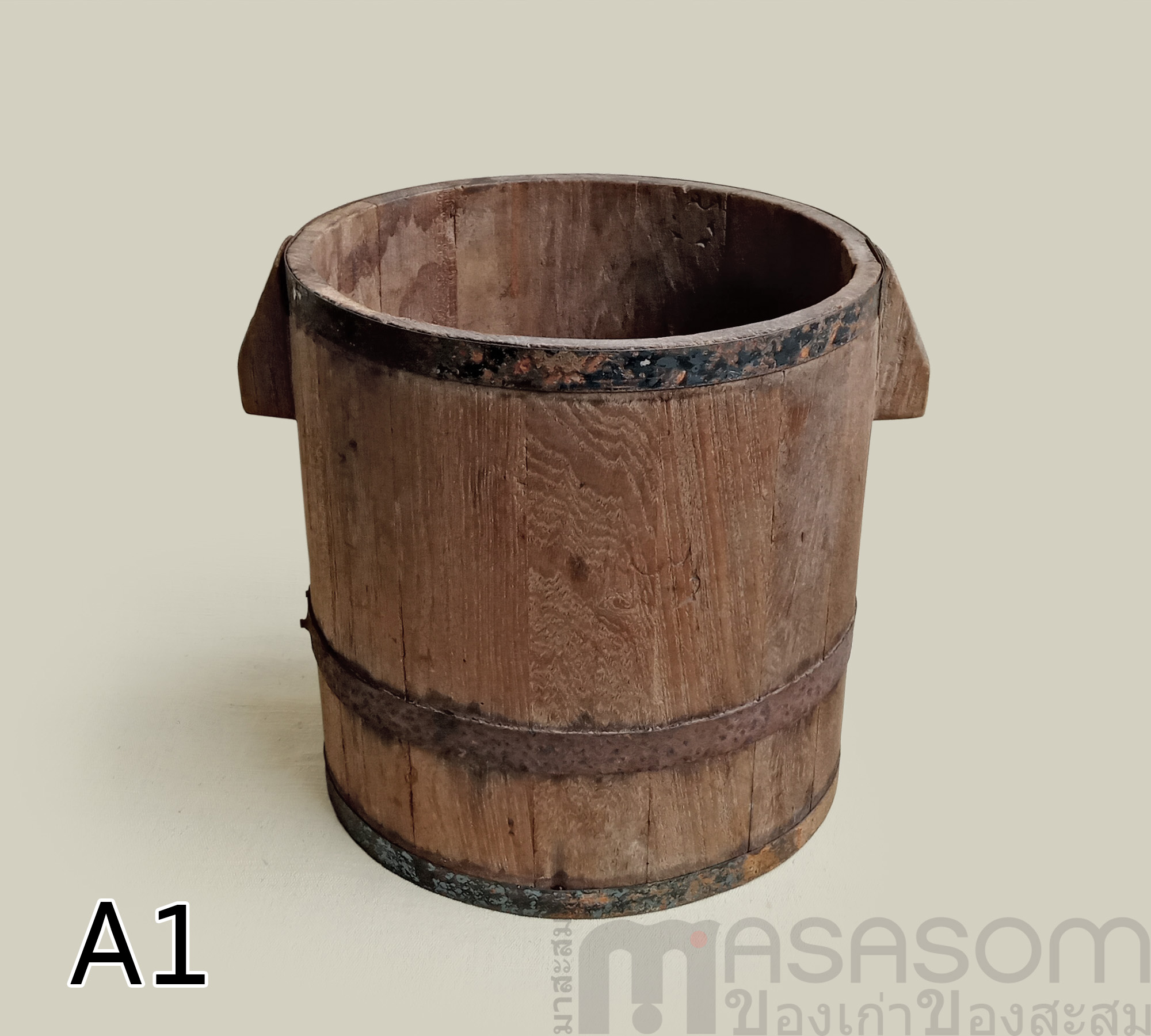 ถังไม้ตวงข้าวโบราณ ขนาด 10 ลิตร