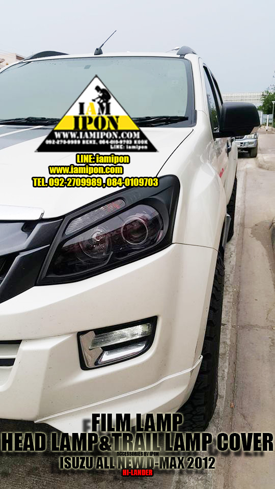 HEAD LAMP COVER ALL NEW D-MAX 2012 UP FLATBLACK ครอบไฟหน้าดำด้าน ALL NEW DMAX 2012 up