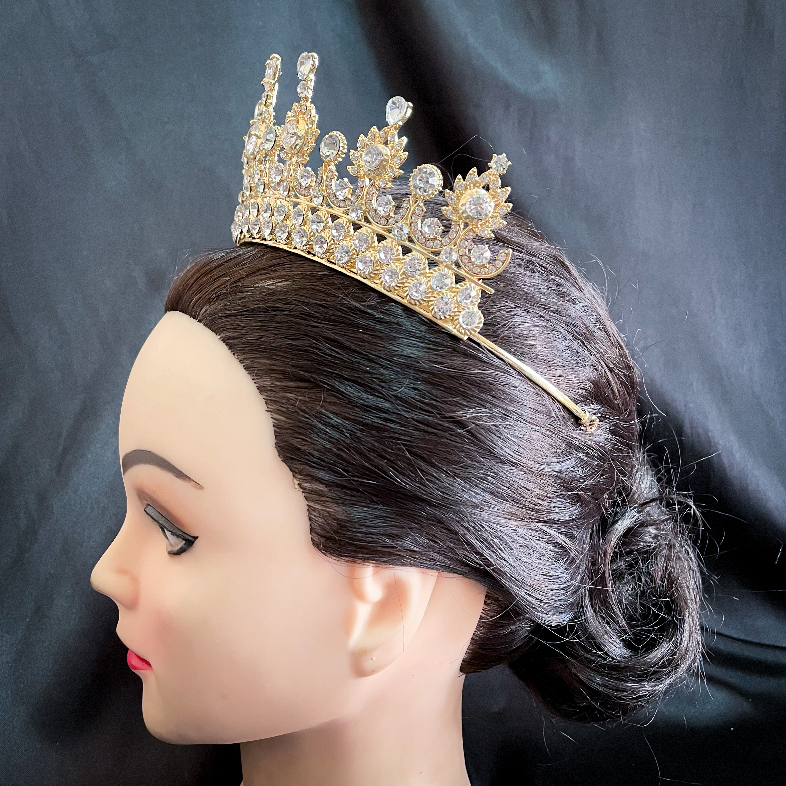 (พร้อมส่ง) เทียร่า 286 สีทอง มงกุฎนางงาม มงกุฎเจ้าหญิง งานสวย ปราณีต QCเพชรทุกเม็ด สินค้าพร้อมส่งจากไทย