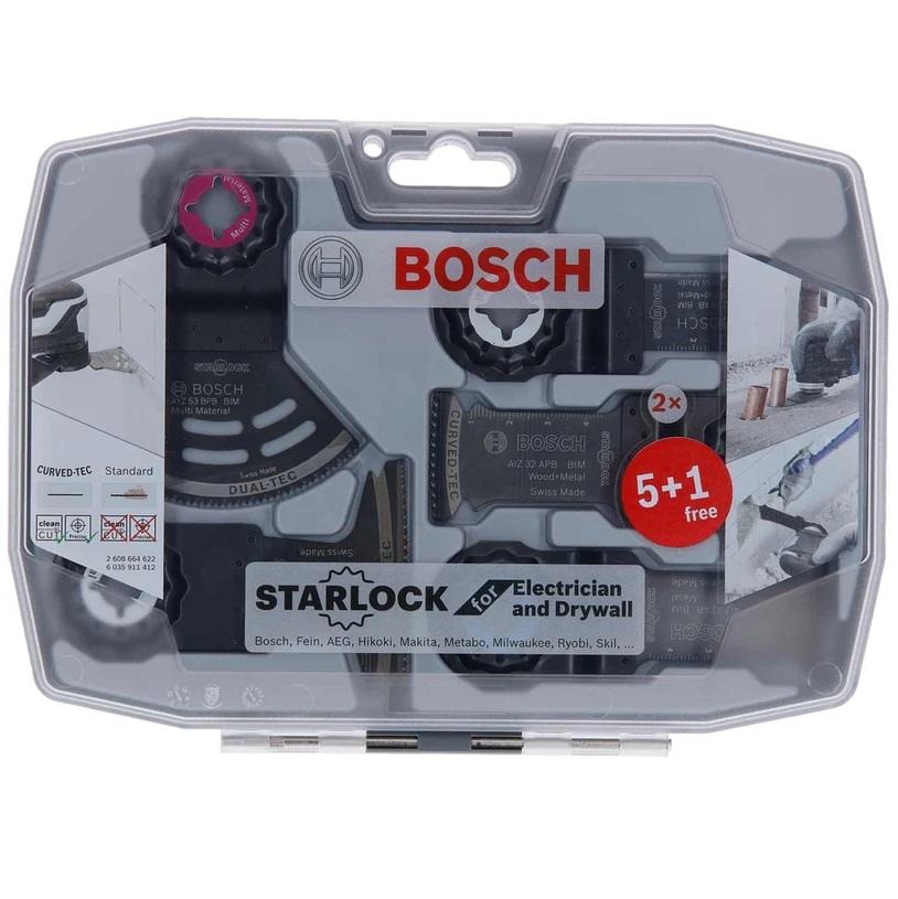 ชุดใบมัลติทูล5+1 Electrician and Drywall BOSCH 2608664622