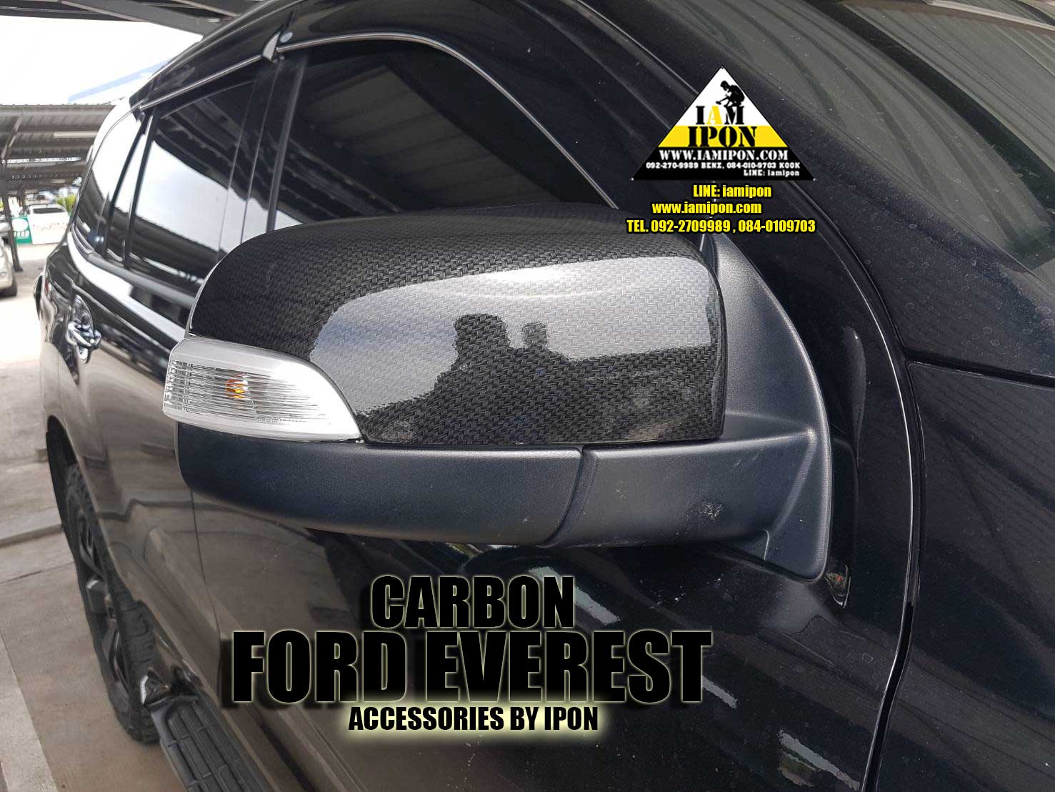 WING MIRROR FORD EVEREST CARBON ครอบกระจกมองข้างคาร์บอนฟอร์ดเอเวอเรสต์
