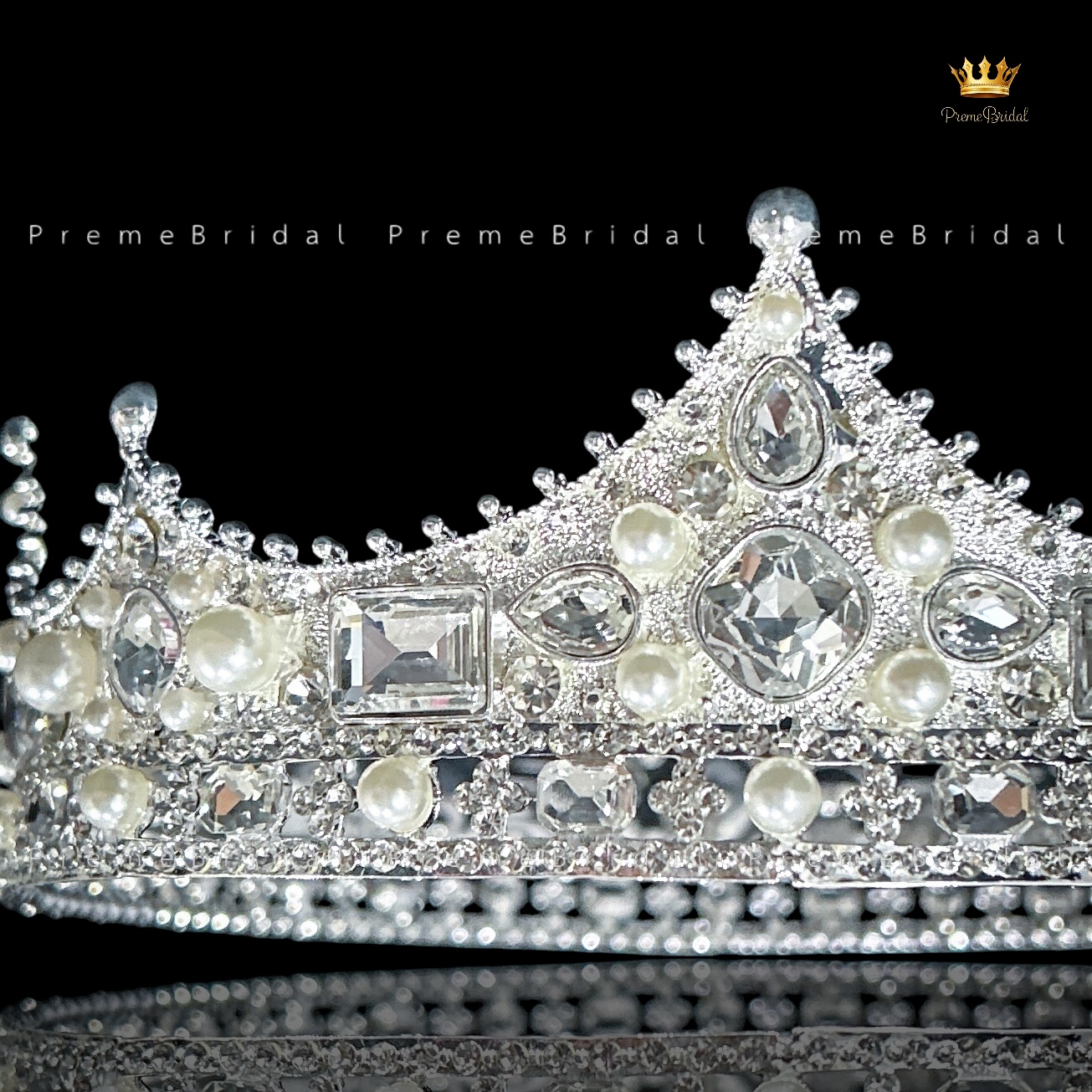 (พร้อมส่ง) มงกุฏผู้ชาย 035 สีเงิน มงกุฎผู้ชาย มงกุฎเจ้าชาย งานสวย ปราณีต QCเพชรทุกเม็ด