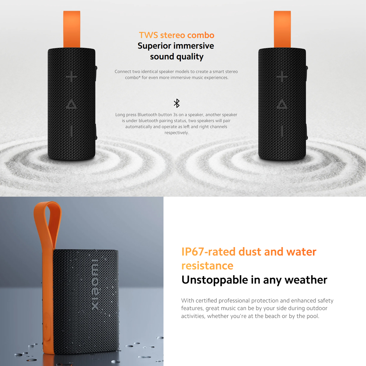 Xiaomi 5W Sound Pocket เสียวหมี่ ลำโพงบลูทูธ รุ่น Outdoor 5W ลำโพงพกพา ใช้งานได้นานสูงสุด 10 ชั่วโมง (รับประกันศูนย์ไทย 1 ปี)