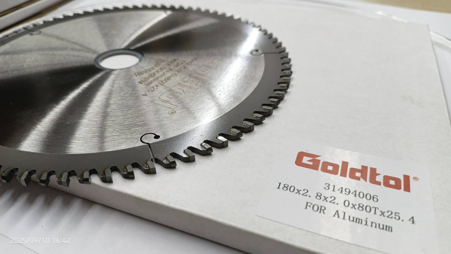 Goldtol ใบเลื่อยตัดอลูมิเนียม ฟันTCT 7"x80T 31494006
