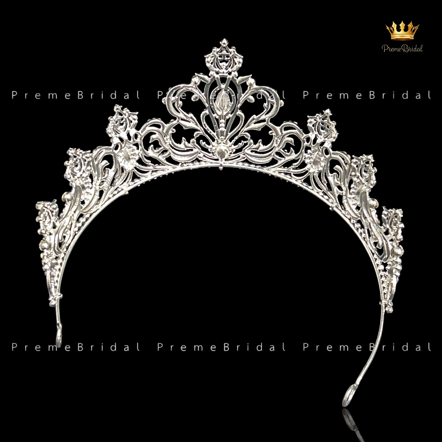 (พร้อมส่ง) เทียร่า 443 มงกุฎครึ่งหัว งานเจ้าสาว งานประกวด สวย ปราณีต QCเพชรทุกเม็ด สินค้าพร้อมส่งจากไทย