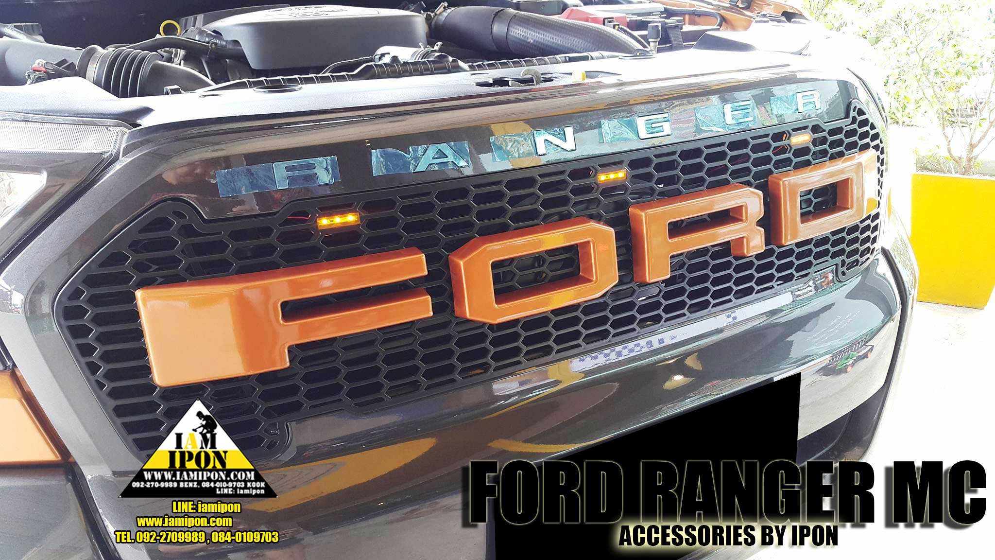 3D CHARACTER FRONT GRILL FORD RANGER MC STAINLESS ตัวหนังสือสเตนเลสติดกระจังหน้าฟอร์ดเรนเจอร์ MC