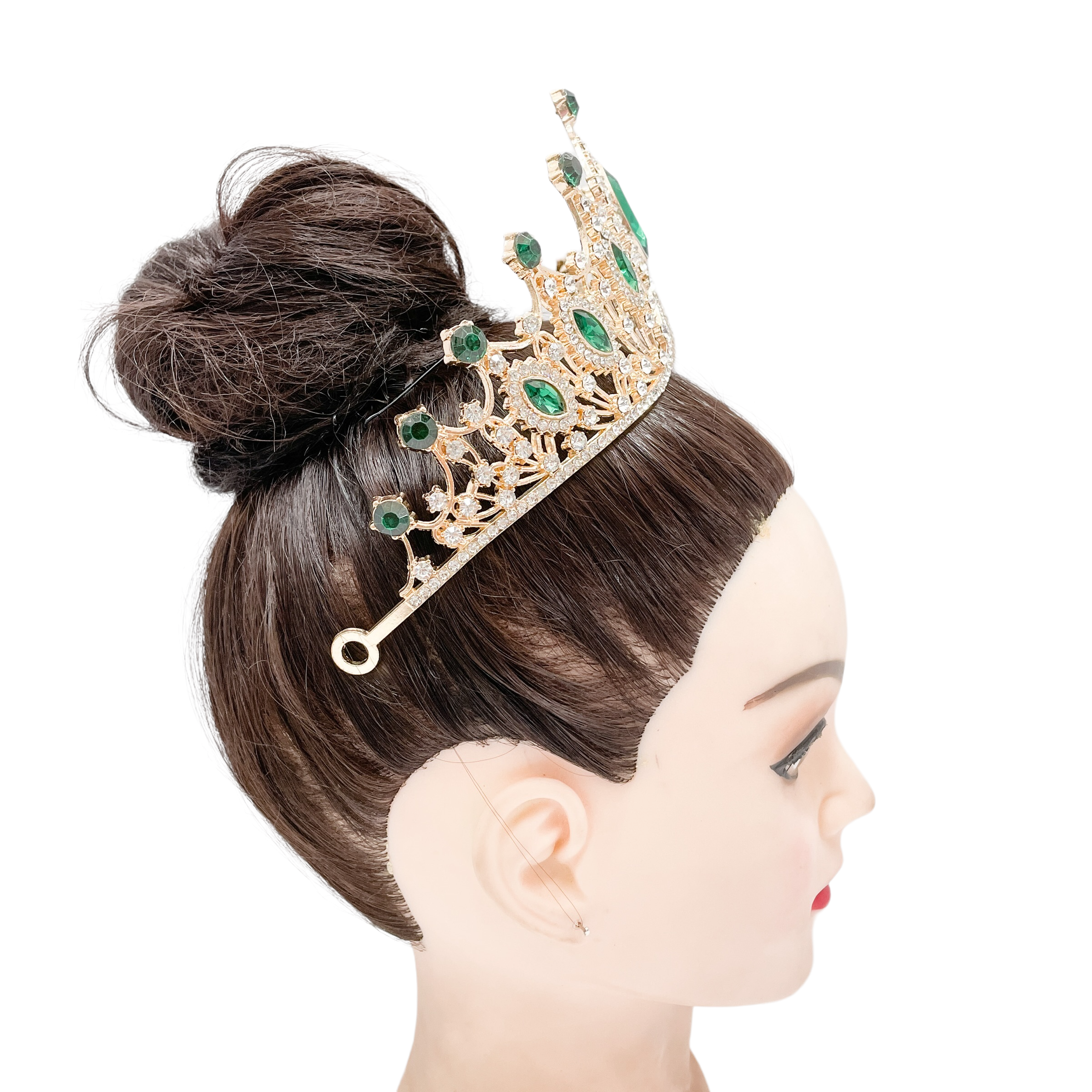 (พร้อมส่ง) เทียร่า 303 สีทอง-เขียว มงกุฎนางงาม งานสวย ปราณีต QCเพชรทุกเม็ด สินค้าพร้อมส่งจากไทย