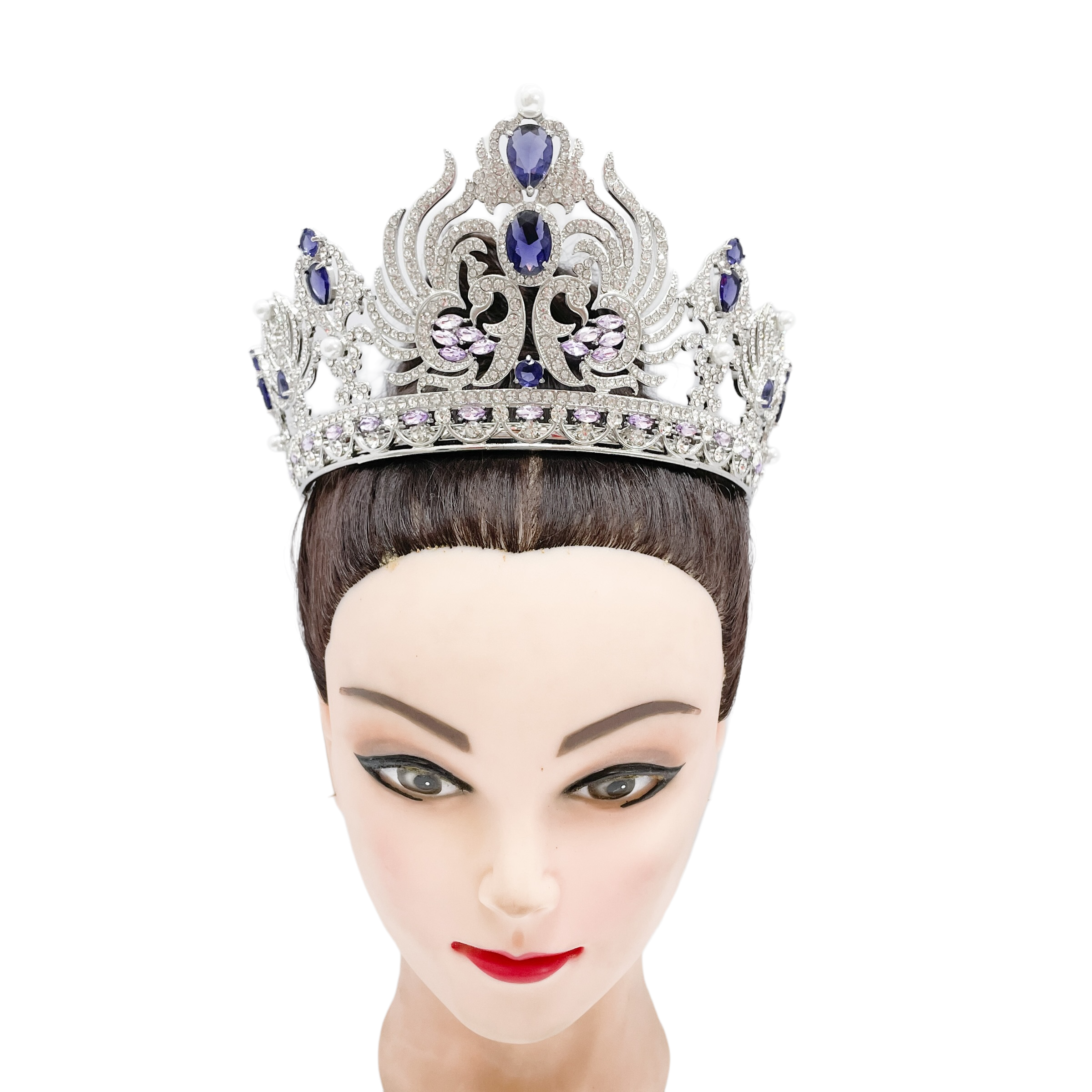 (พร้อมส่งจากไทย) มงกุฏ 093 สีม่วง มงกุฎนางงาม มงกุฎเพชร มงกุฎประกวด สินค้าพร้อมส่ง ไม่ต้องรอนาน งานพรีเมี่ยม