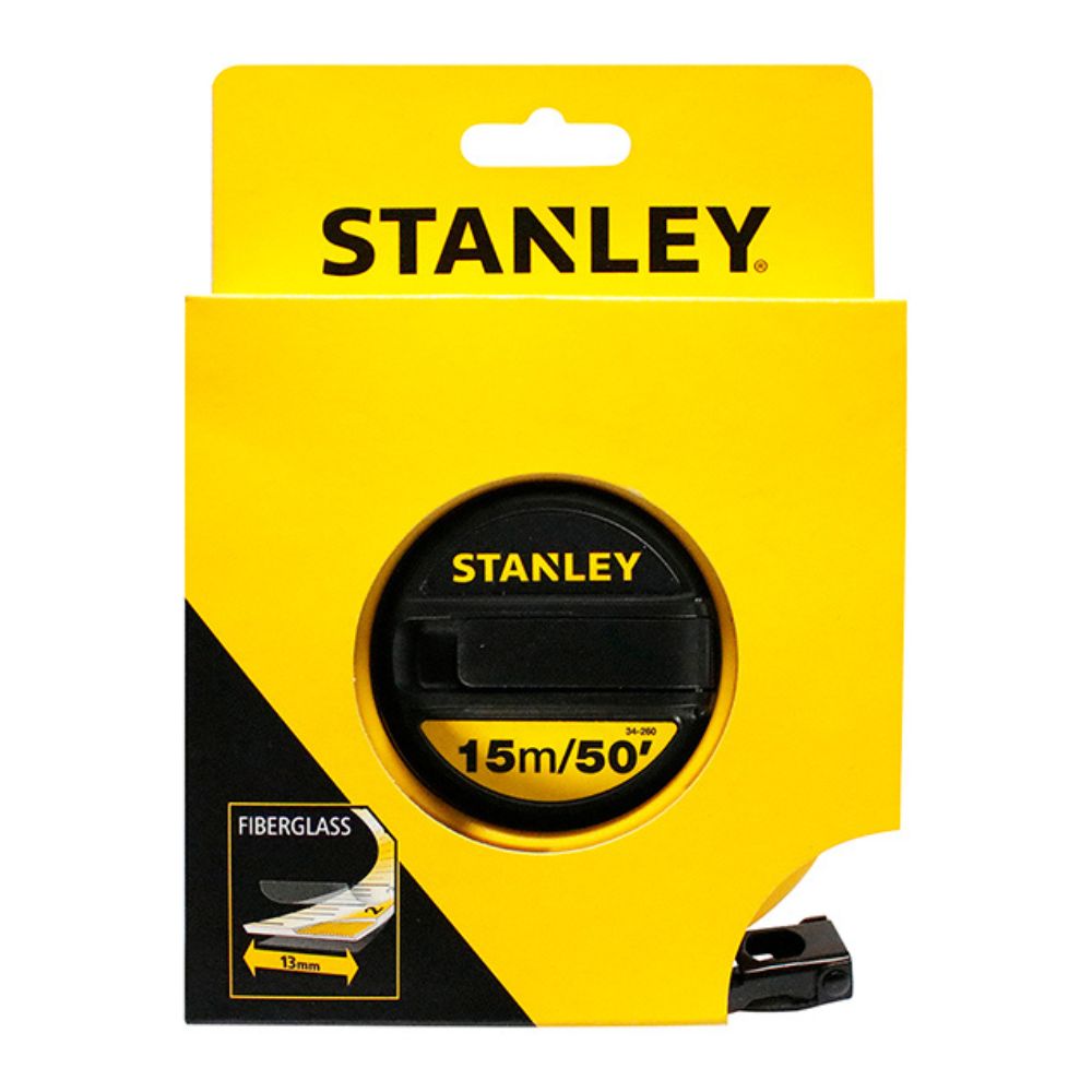 เทปวัดสายไฟ 15M/50" FIBERGLASS CLOSE CASE STHT34260-8 STANLEY