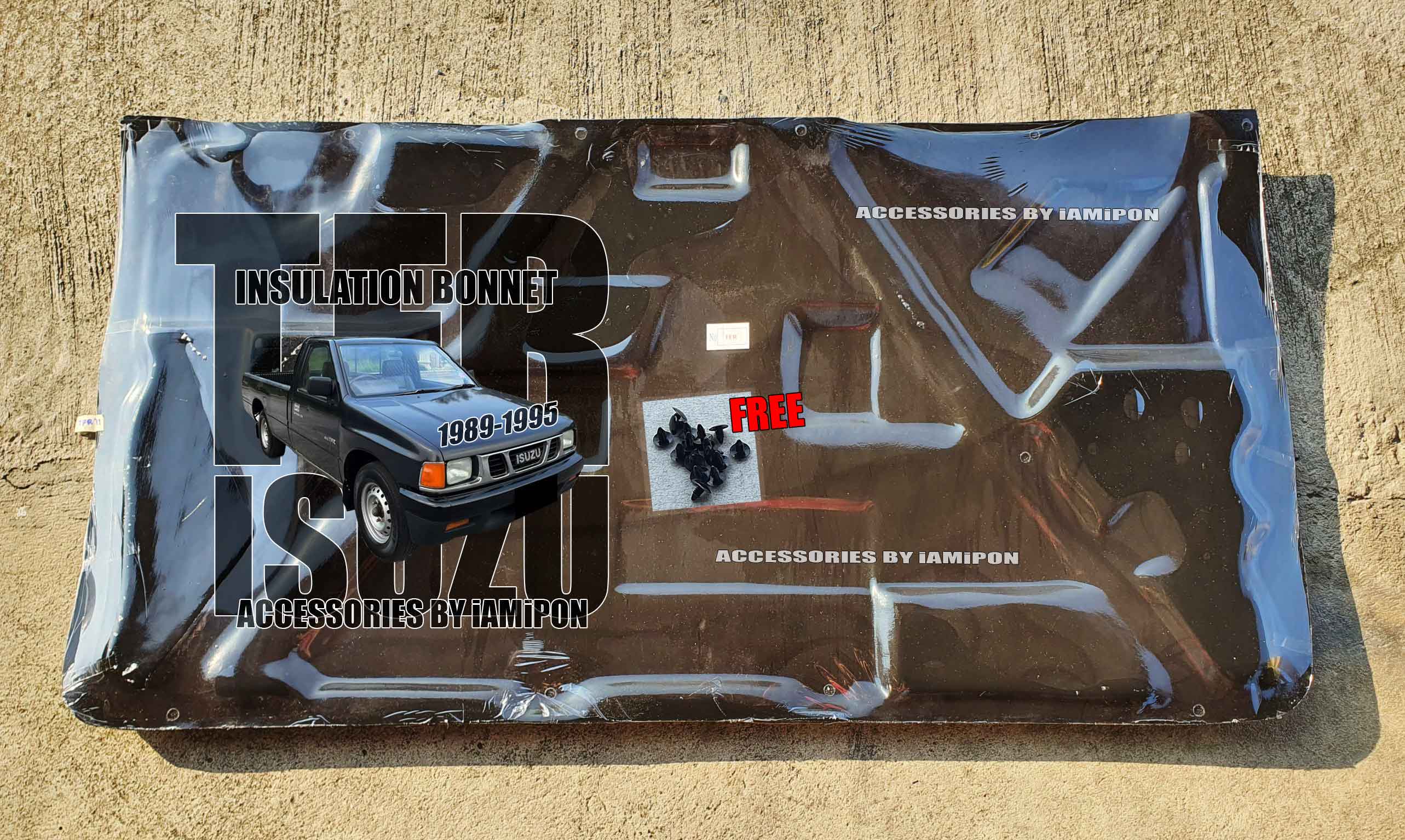 INSULATION BONNET ISUZU TFR 1991-1995 แผ่นกันความร้อนฝากระโปรง อีซุซุ มักร 1991-1995