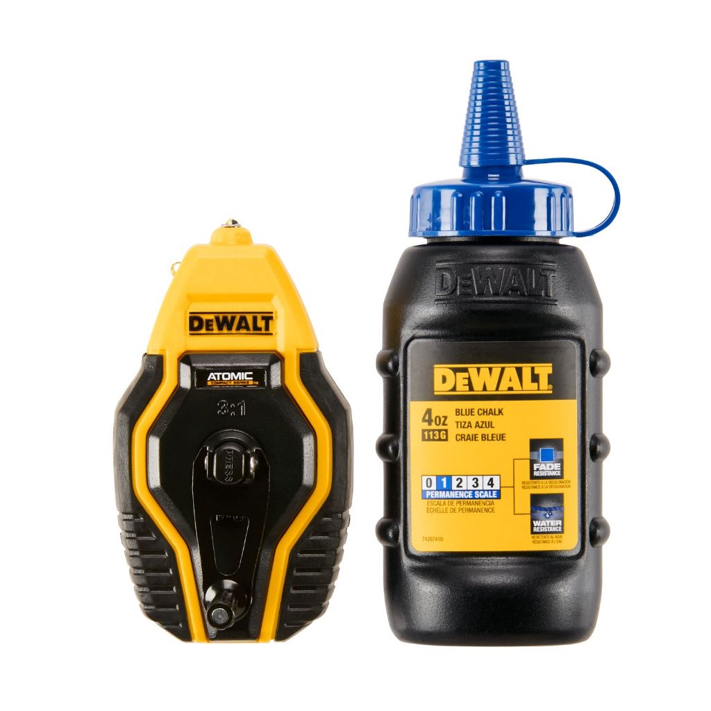 DEWALT บักเต้าตีเส้น DEWALT รุ่น DWHT47258L Atomic พร้อมผงชอลก์สีน้ำเงิน