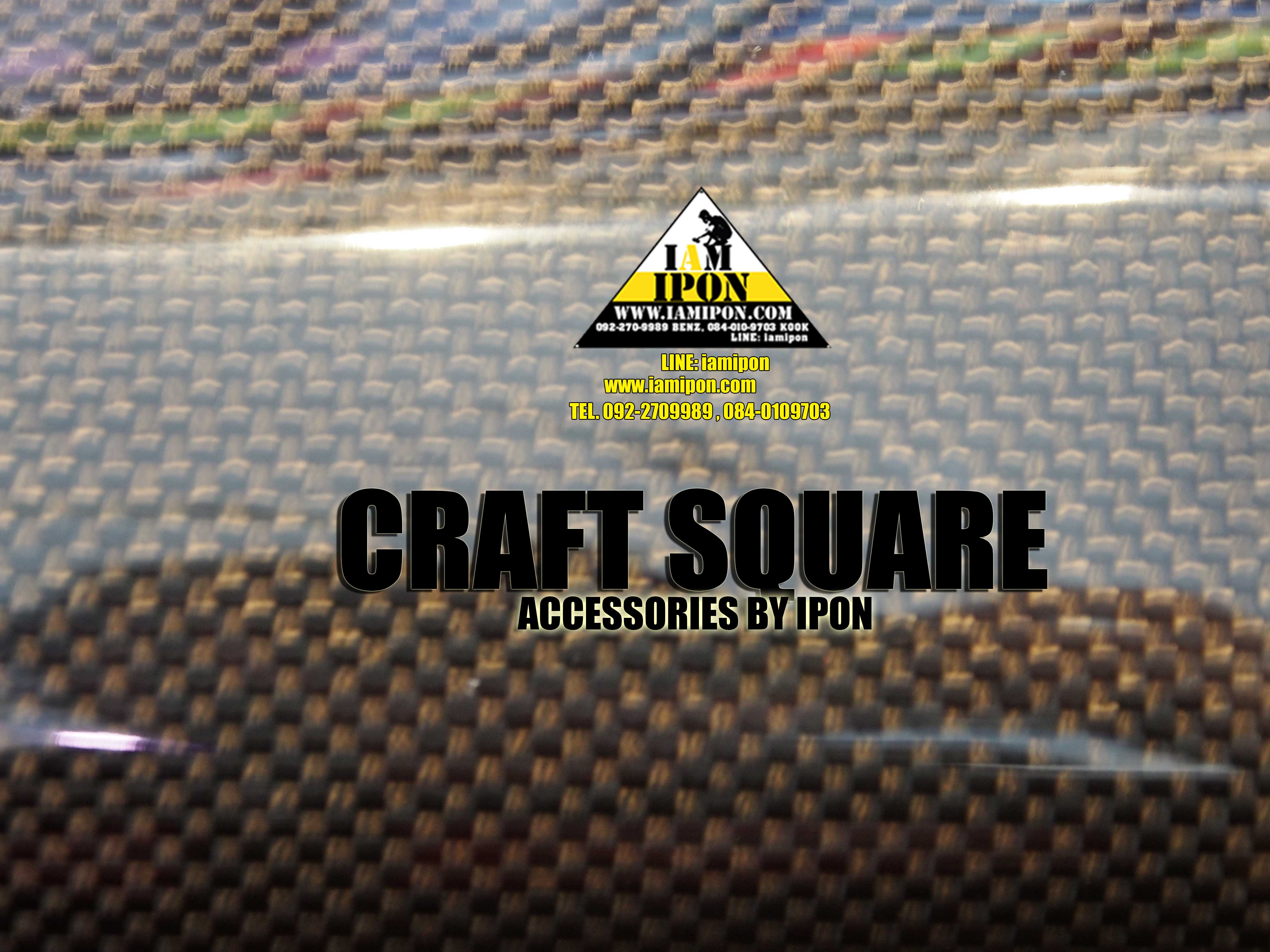 CRAFT SQUARE CARBON กระจกมองข้างคาร์บอนคราฟสเเควร์ เนื้อกระจกฟ้าเข้ม