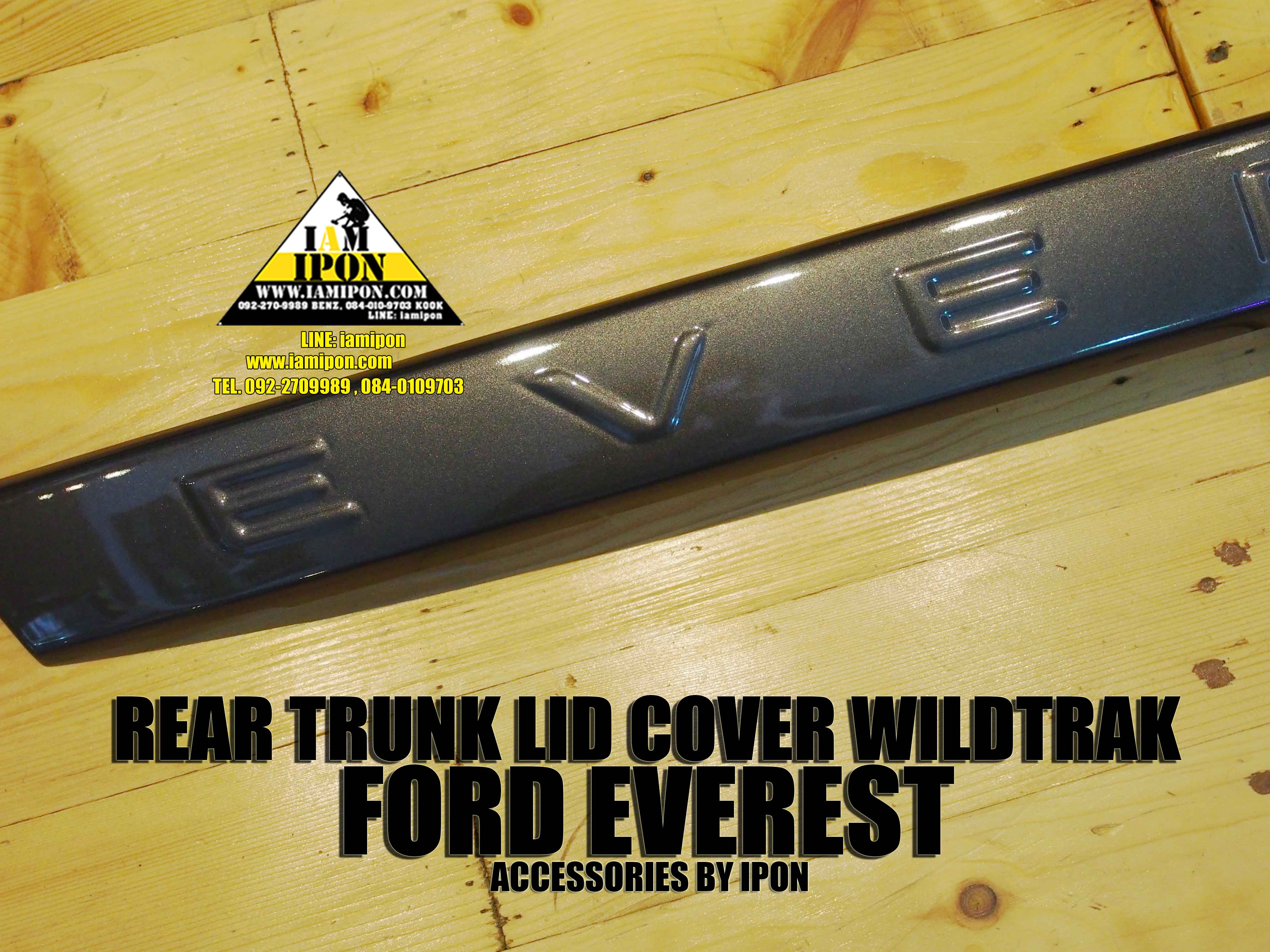 REAR TRUNK LID COVER FORD EVEREST WILDTRAK SPEC คาดคิ้วฝาท้ายสีไวล์ดแทรคฟอร์ดเอเวอเรสต์