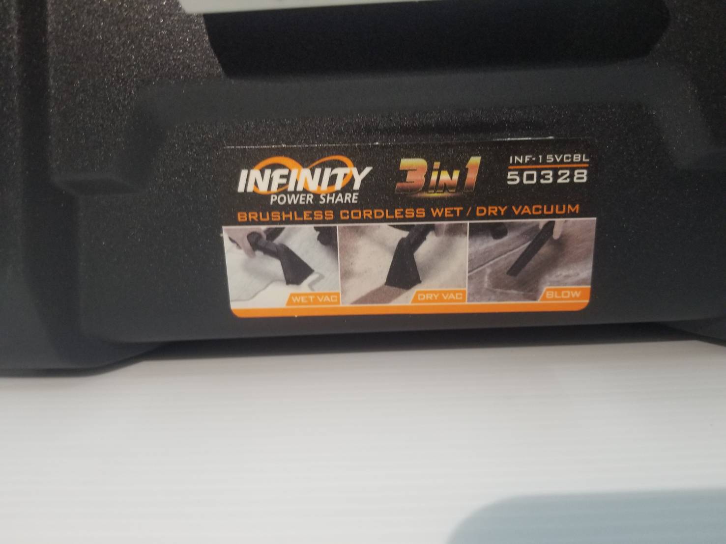 เครื่องดูดฝุ่น เปียก-แห้ง (เครื่องเปล่า) รุ่น INF-15VCBL PUMPKIN #50328
