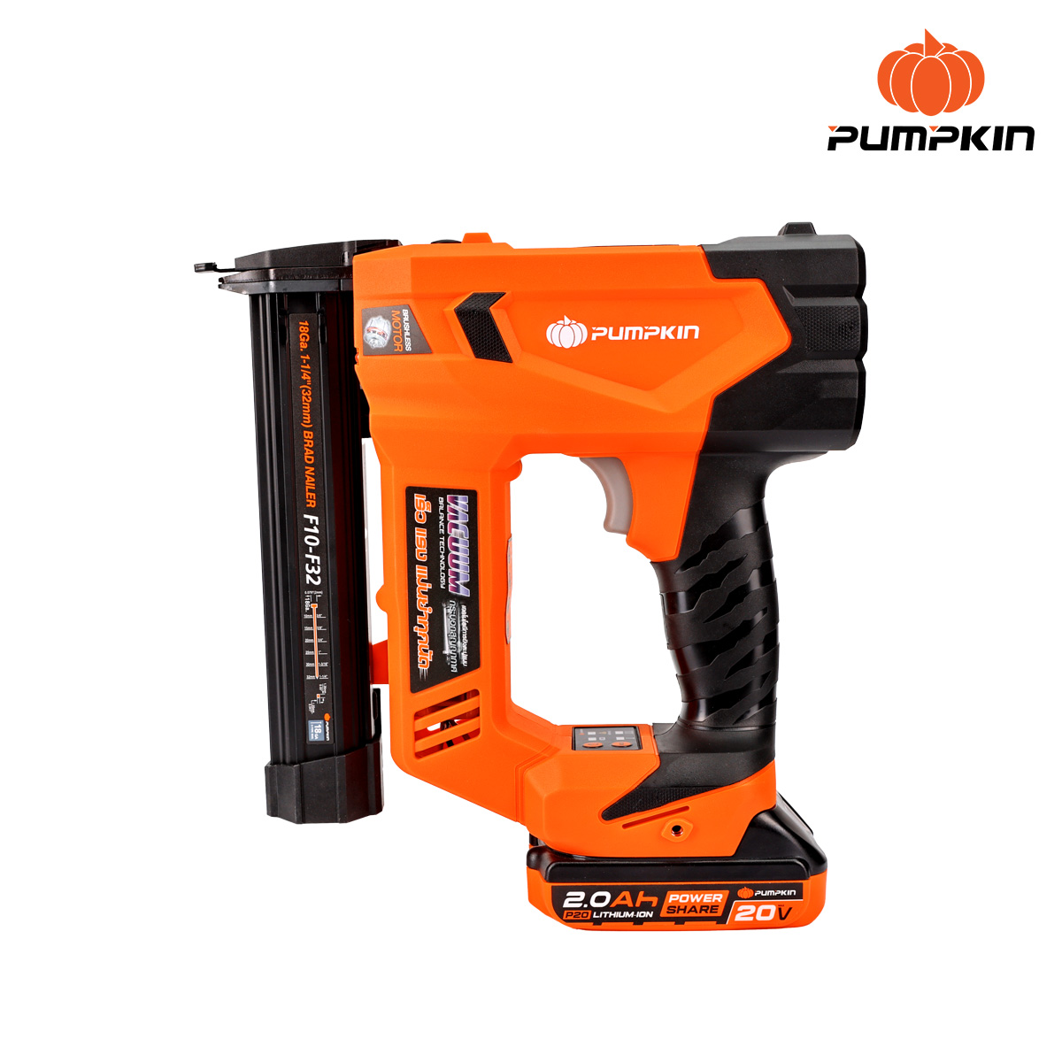 เครื่องยิงตะปูไร้สาย20V F32 INF-F32BNB PUMPKIN (เครื่องเปล่า) 50481