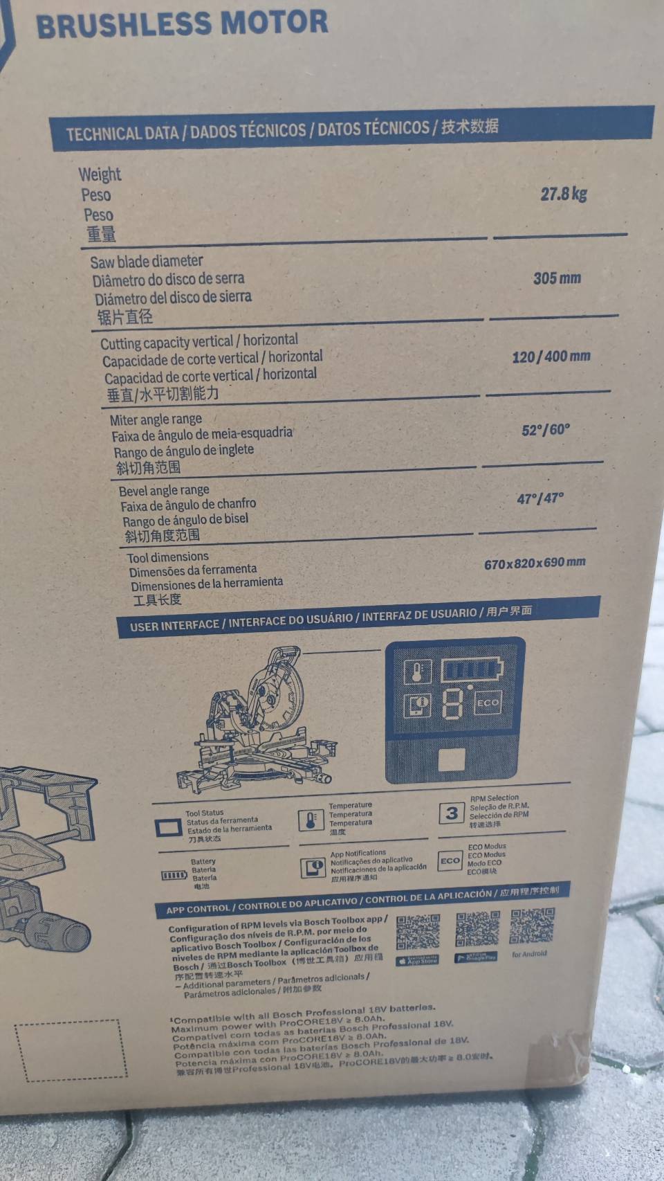 แท่นตัดองศา12" GCM18V-305GDC BOSCH SOLO