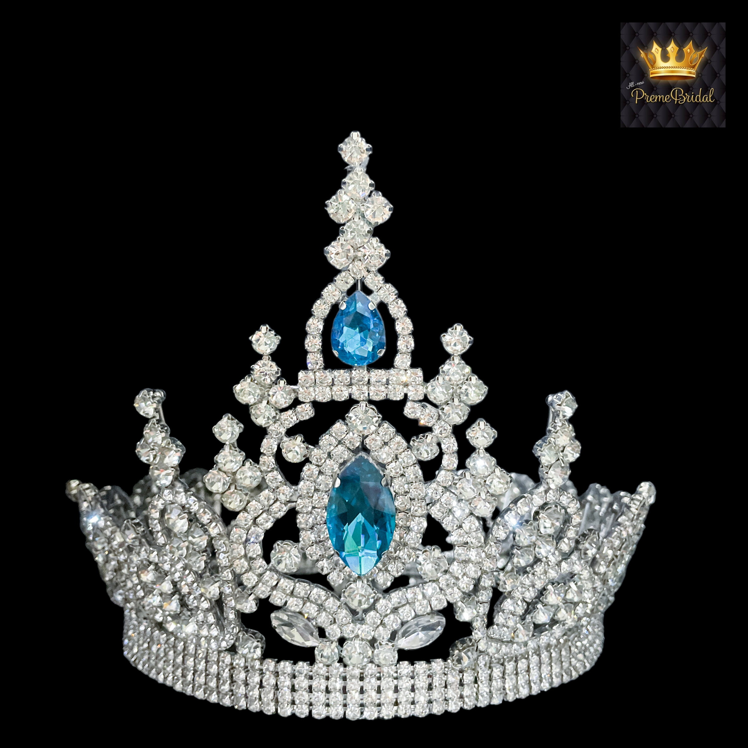 (พร้อมส่งจากไทย) มงกุฏ 107 สีฟ้า มงกุฎนางงาม มงกุฎเพชร มงกุฎประกวด สินค้าพร้อมส่ง ไม่ต้องรอนาน งานพรีเมี่ยม