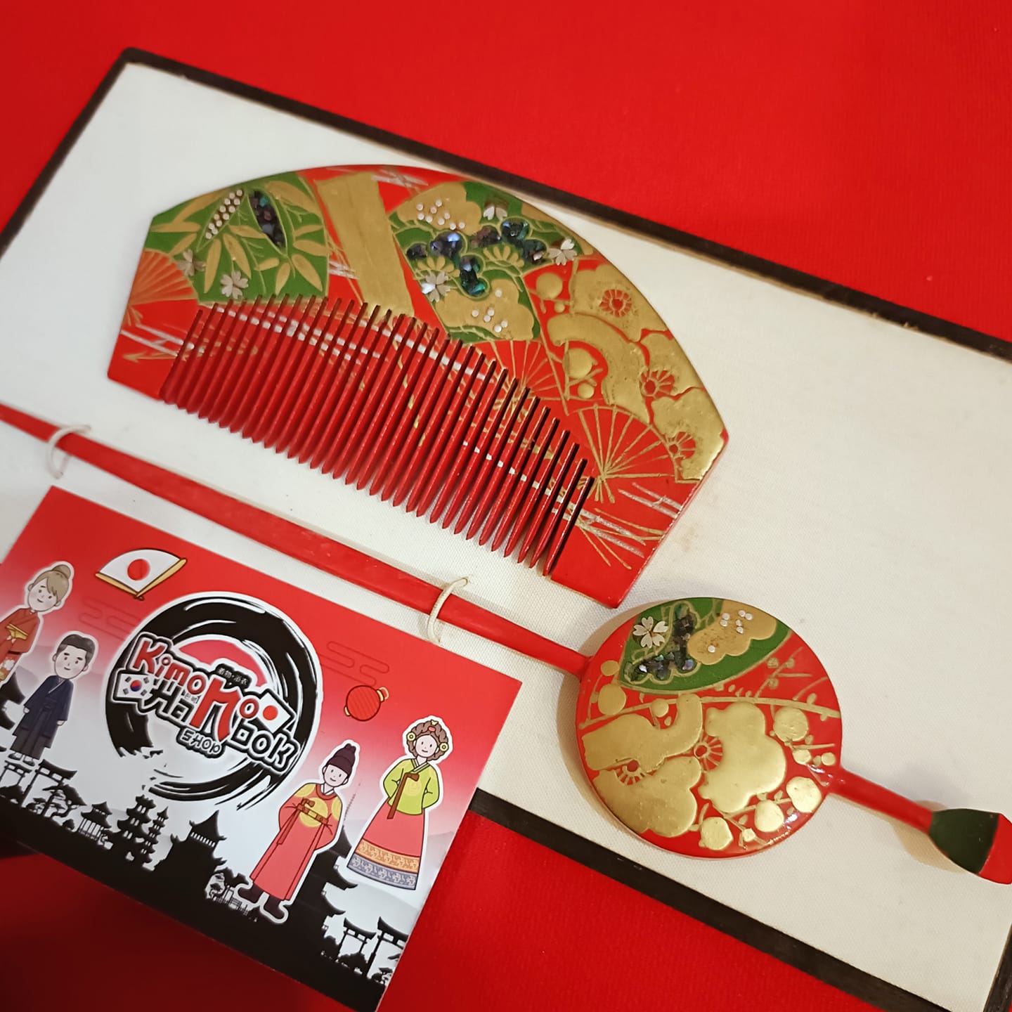 ชุดปิ่นไม้โทนสีแดง คู่PINW2009