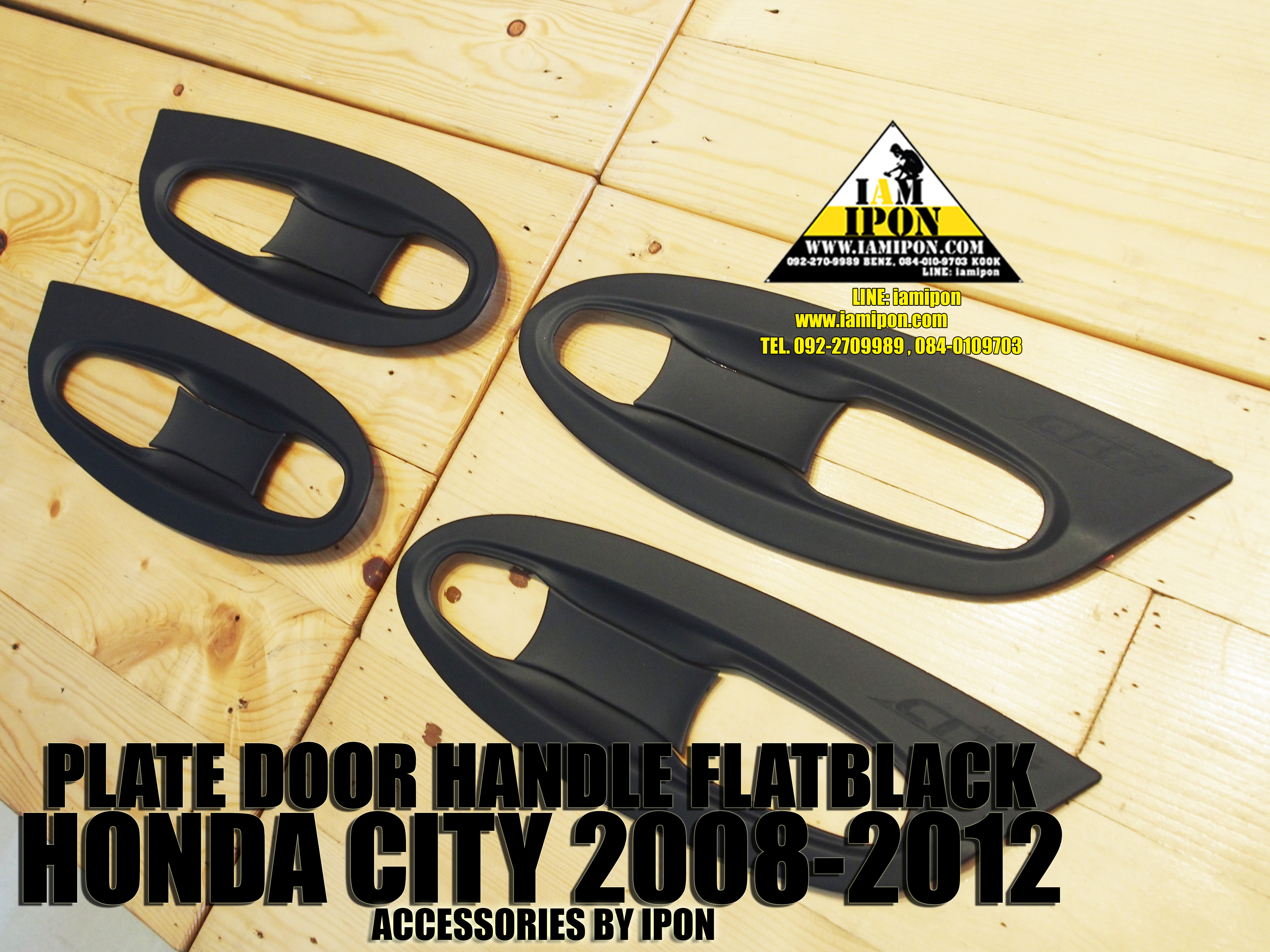 PLATE DOOR HANDLE HONDA CITY 2008-2012 FLATBLACK เบ้ารองมือเปิดดำด้านฮอนด้าซิตี้ 2008-2012