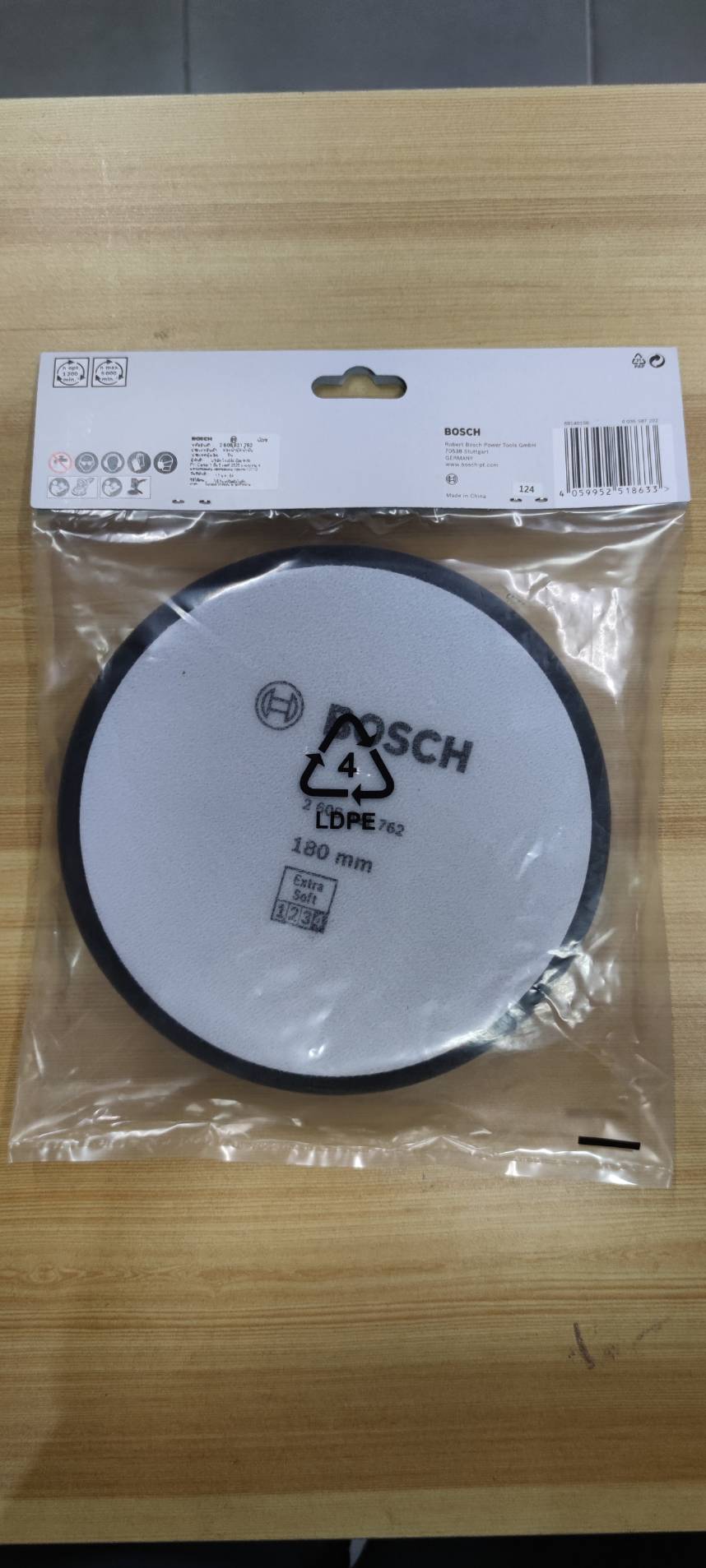 ฟองน้ำ7" Extra Soft BOSCH สีดำคลื่น