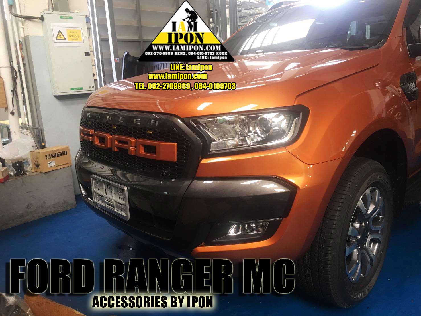 HEAD LAMP COVER FORD RANGER MC 2015 FLATBLACK ครอบไฟหน้าดำด้านฟอร์ดเรนเจอร์เอ็มซี 2015