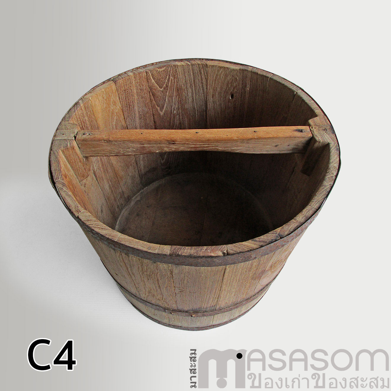 ถังไม้ตวงข้าวโบราณขนาด 20 ลิตร