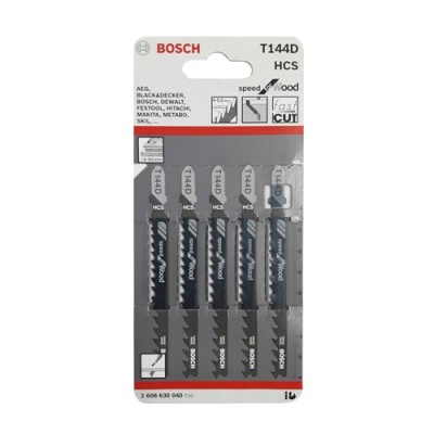 2608630040 BOSCH T144D ใบเลื่อยจิ๊กซอว์ตัดไม้ (5 ใบ/แพค)