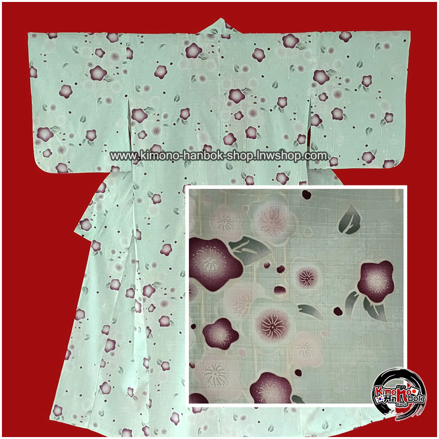 ยูกาตะเขียวมิ้นUNIQLO