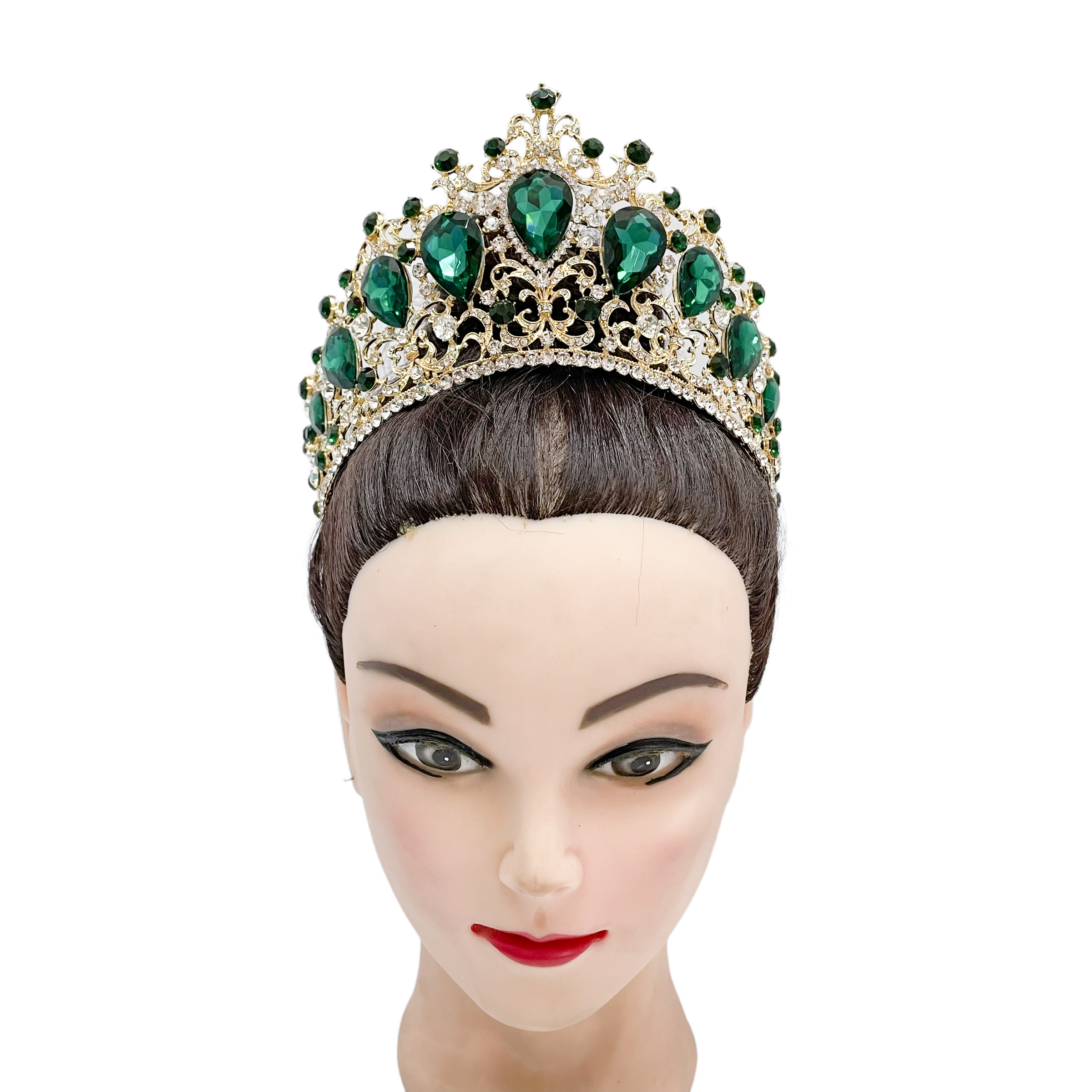 (พร้อมส่ง) เทียร่า 378 สีเขียว งานสวย ปราณีต QCเพชรทุกเม็ด สินค้าพร้อมส่งจากไทย